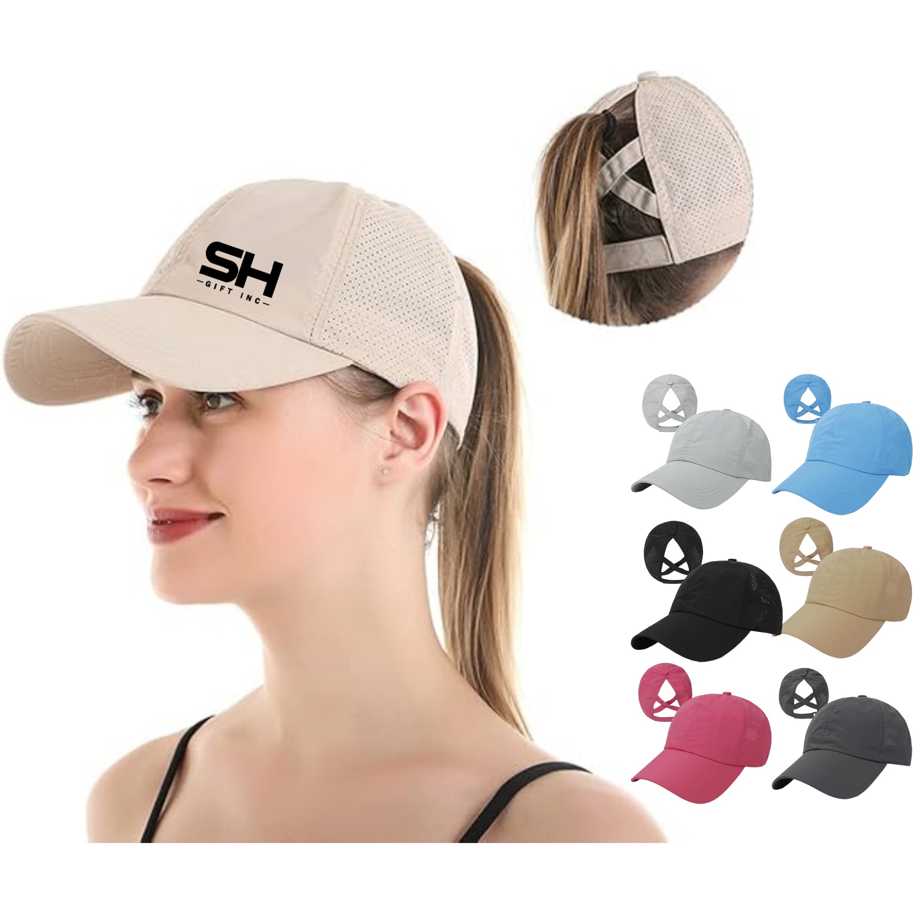 Breathable Ponytail Baseball Cap 2