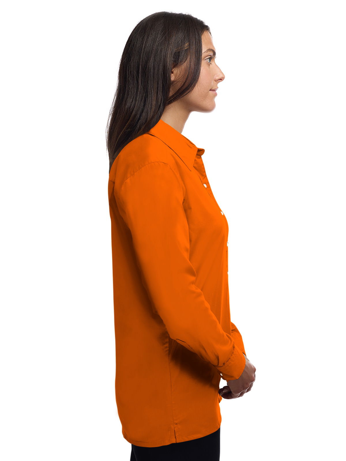 Blue Generation - Women's Pocketless Long Sleeve Superblend Poplin Shirt 72