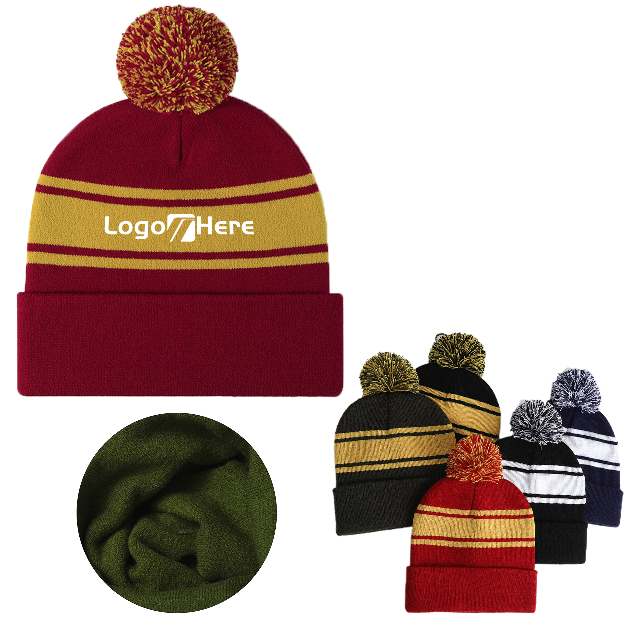 Cozy Knit Beanie With Pom 2
