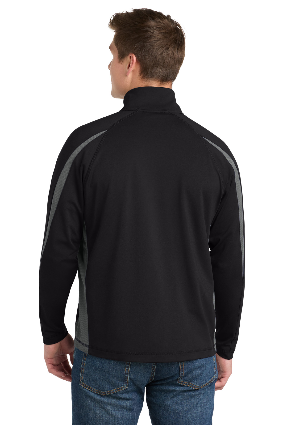 Sport-Tek Sport-Wick Stretch 1/4-Zip Colorblock Pullover. ST851, custom hoodie or sweatshirt with logo imprint 42