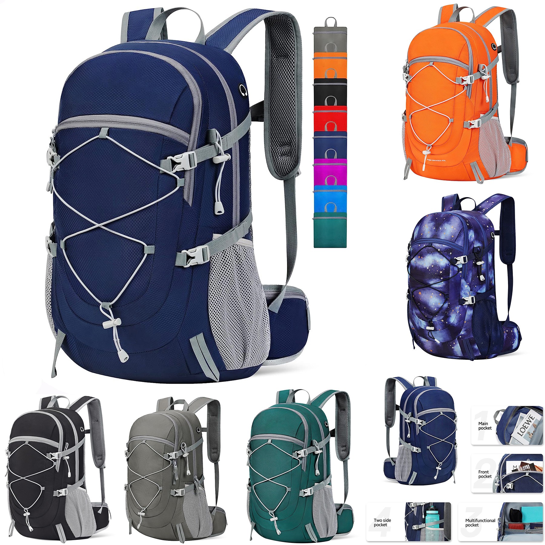 40L Hiking Travel Packable Lightweight Backpack