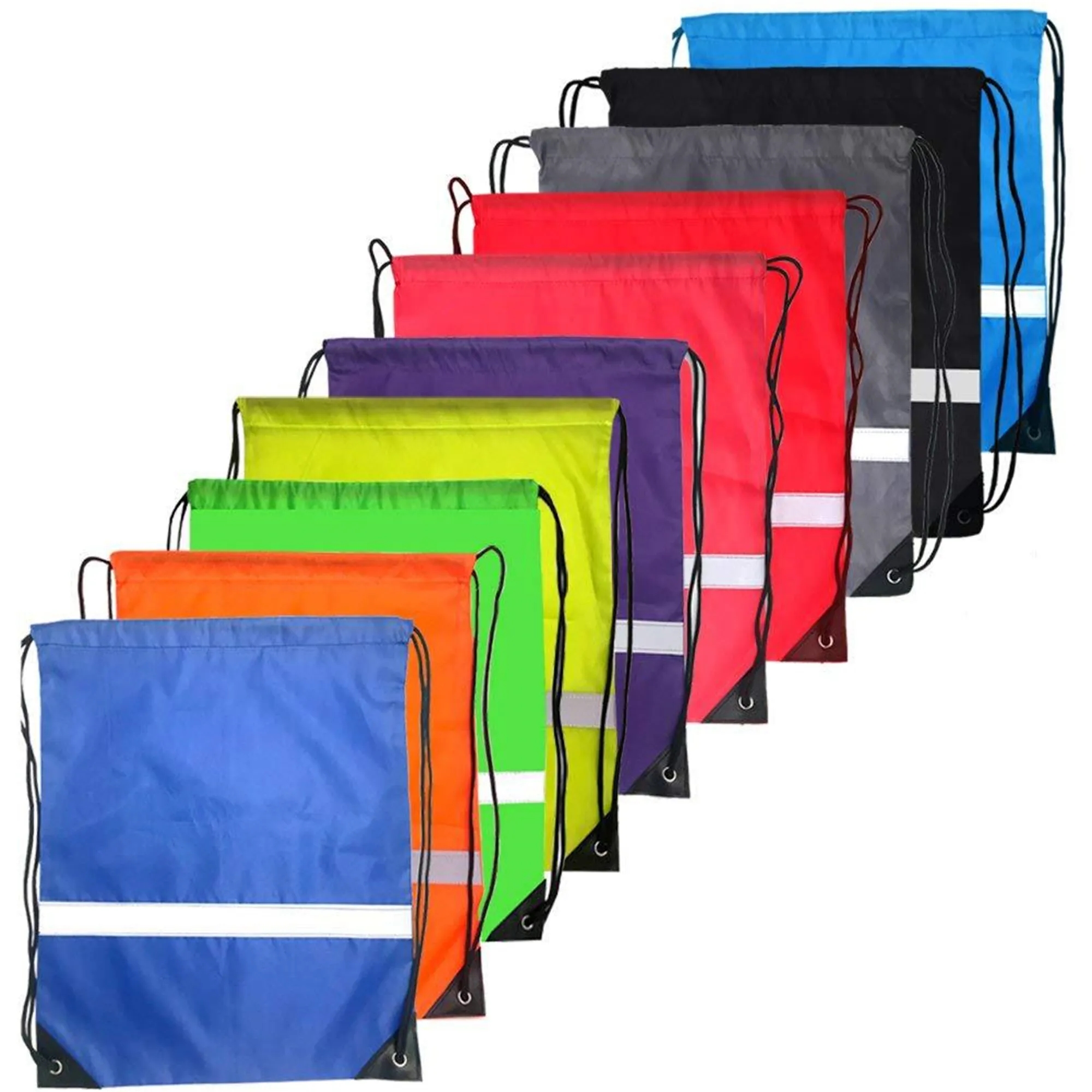 Reflective Drawstring Backpack Bag 3
