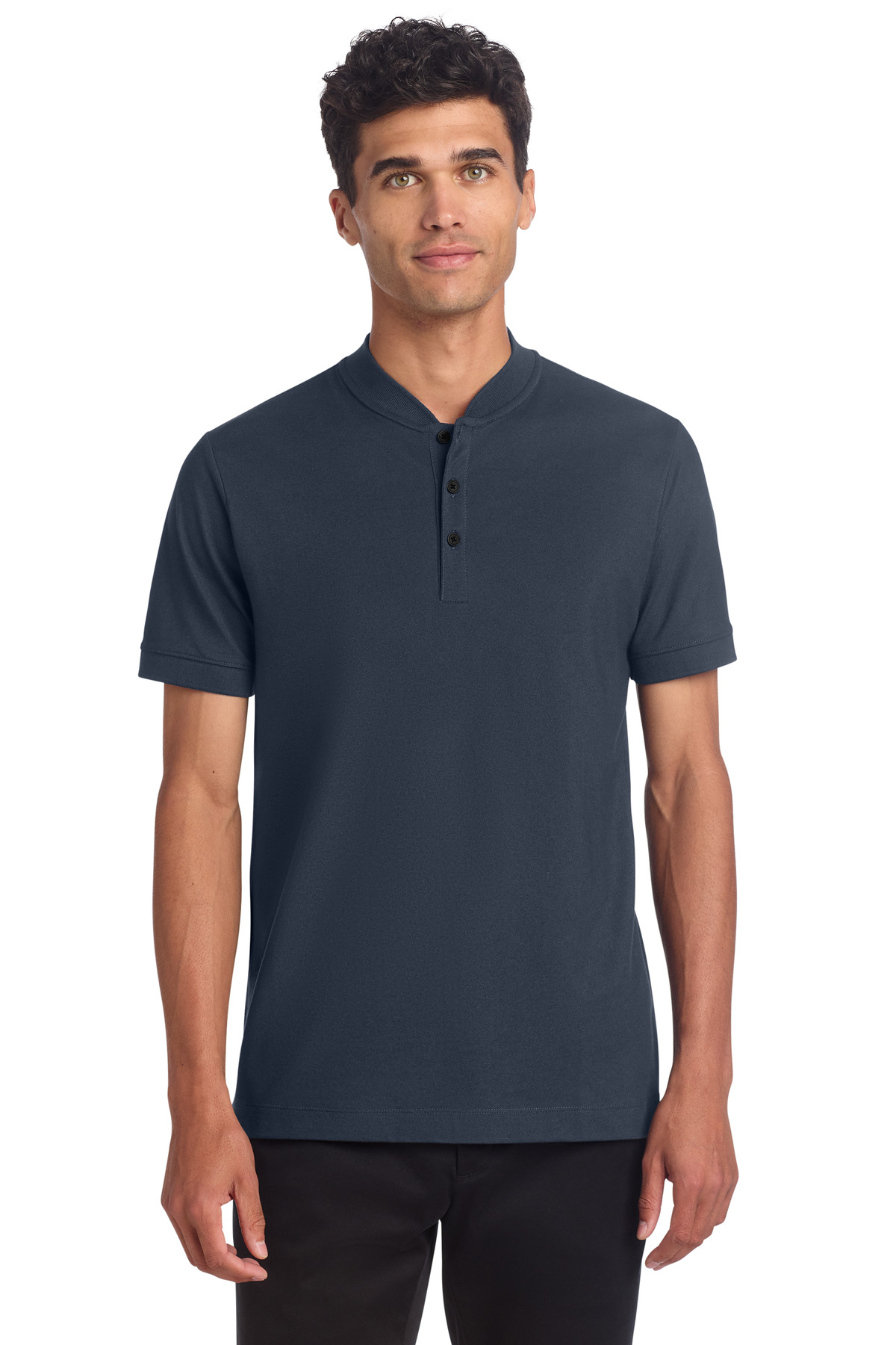 Mercer+Mettle Stretch Pique Henley MM1008 60