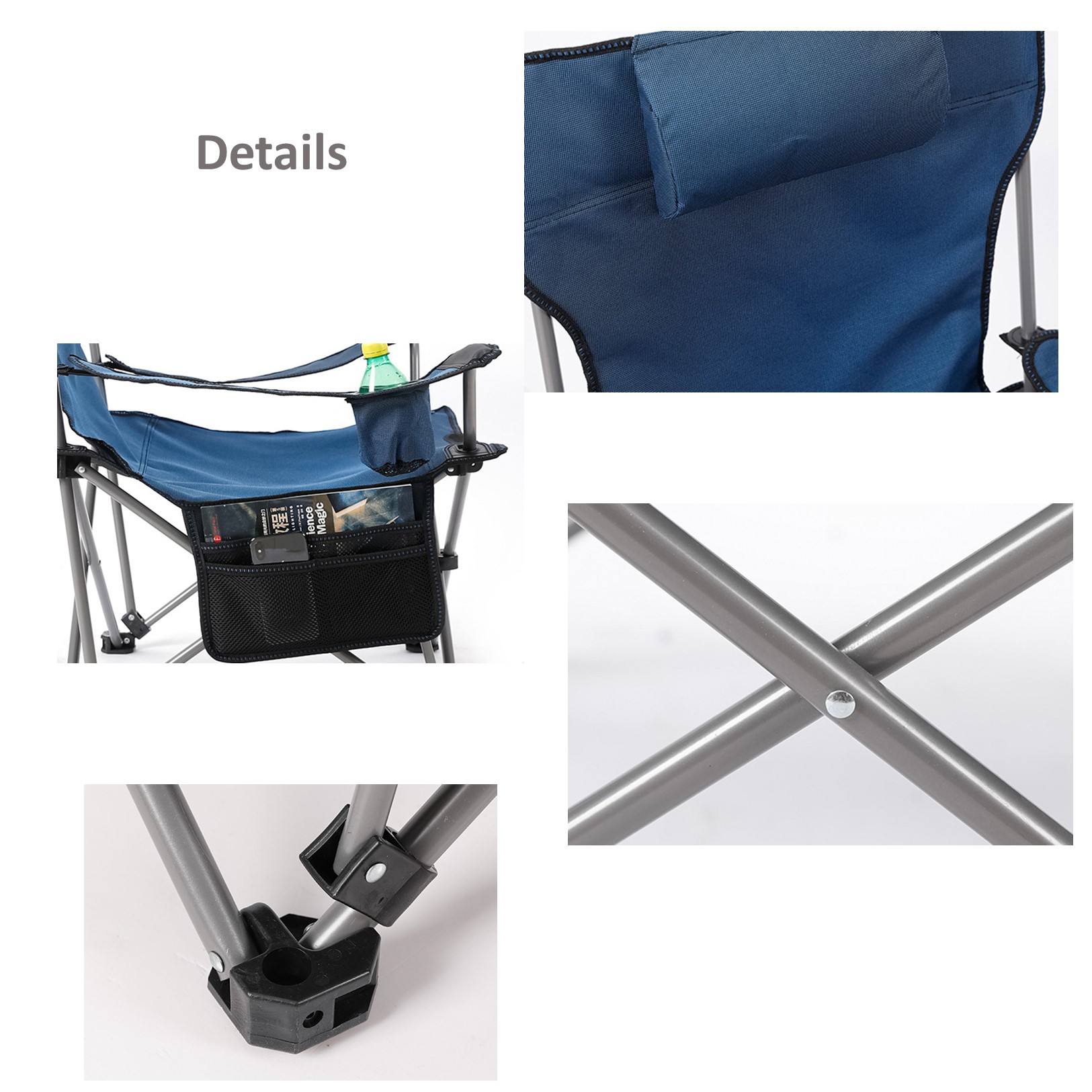 Outdoors Folding Chair for Camping/Fishing/Beach with Pouch 4