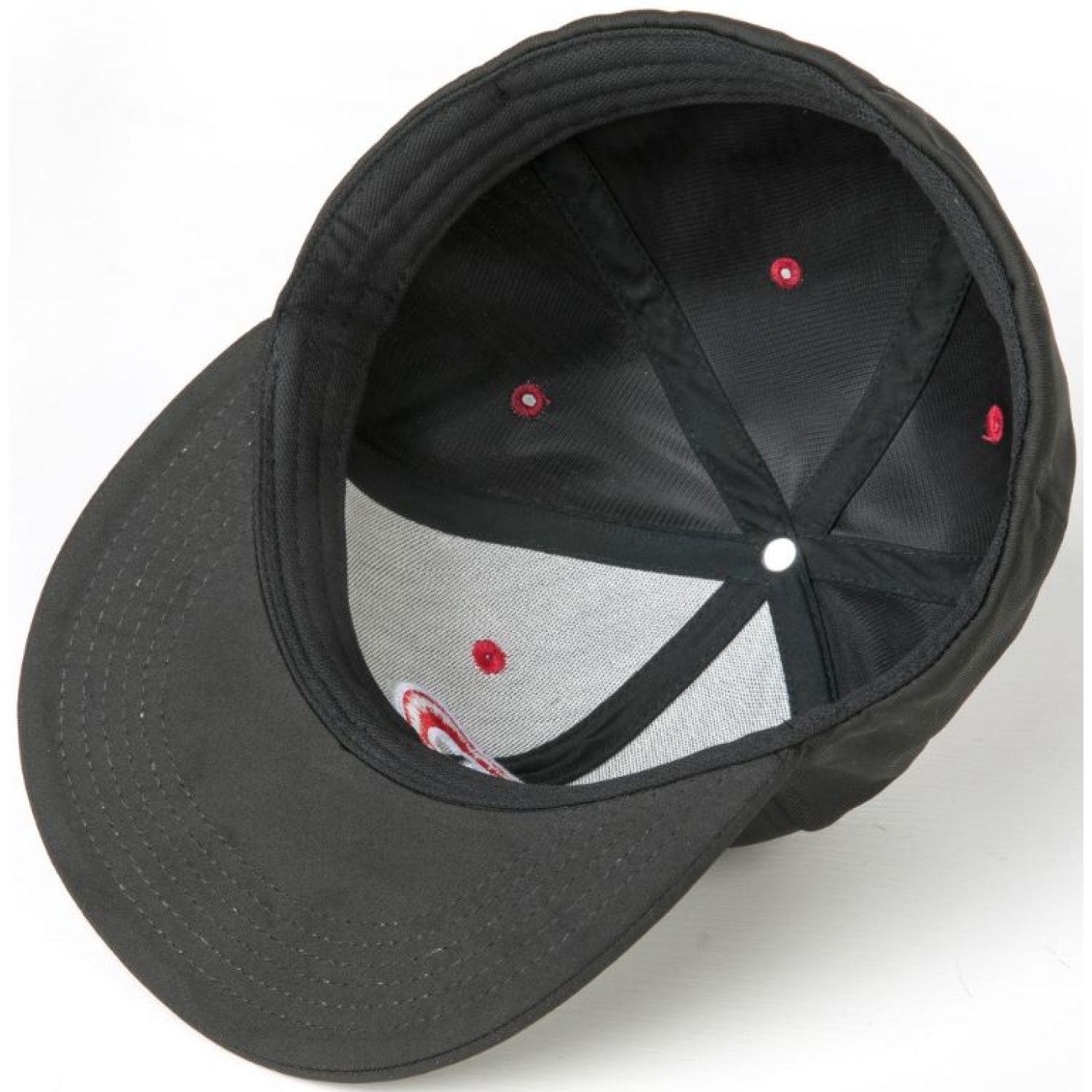 Premium 6-Panel Mid Crown Tactel Fabric Spandex Shape with Flat Bill Visor Cap 3
