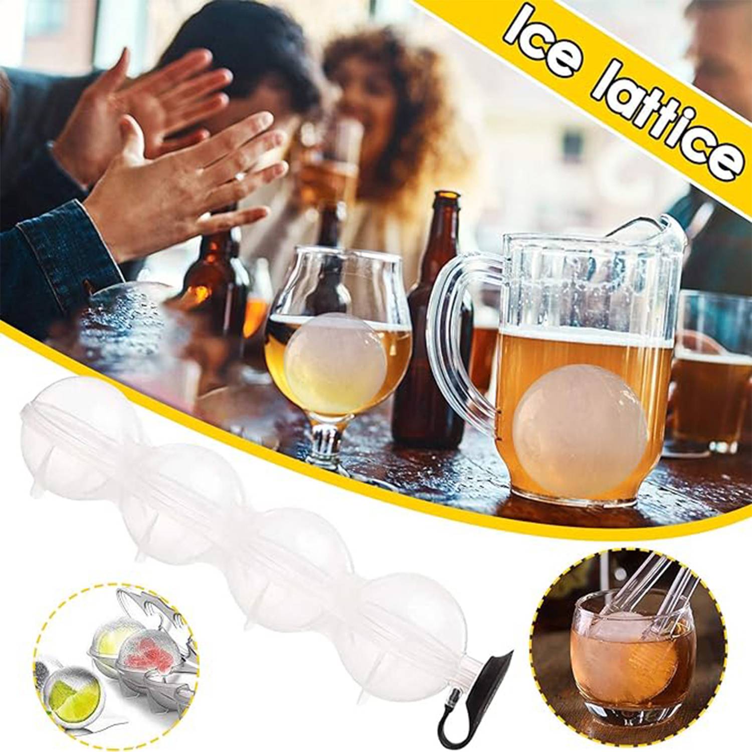 Four-Hole Round Ice Grid Mold 3