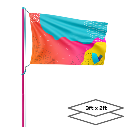 Double-Sided Dye Sublimation 2-Layer 3ft x 2ft Flag 6