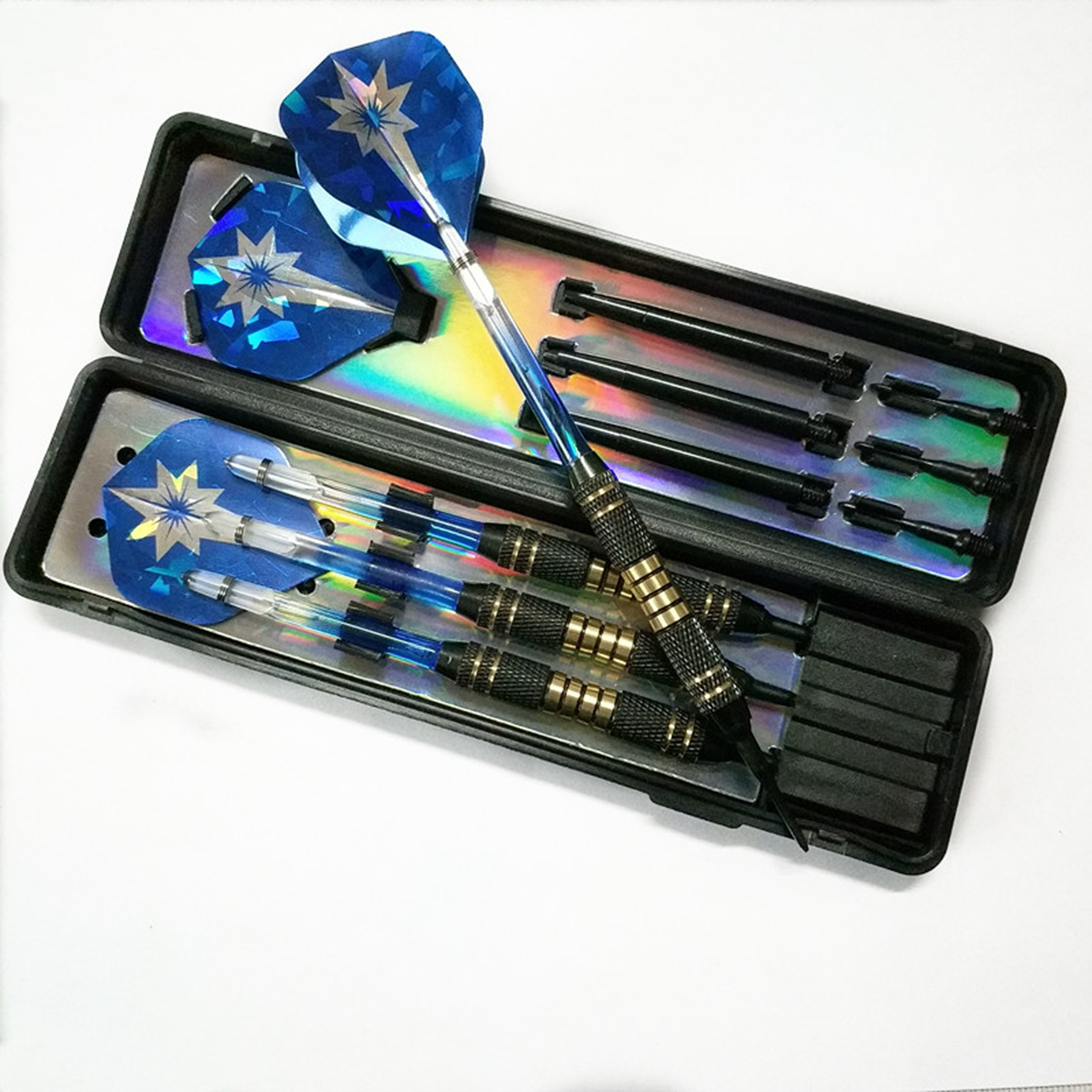 3pcs Durable Metal Tip Darts Set W/ Storage Box 3