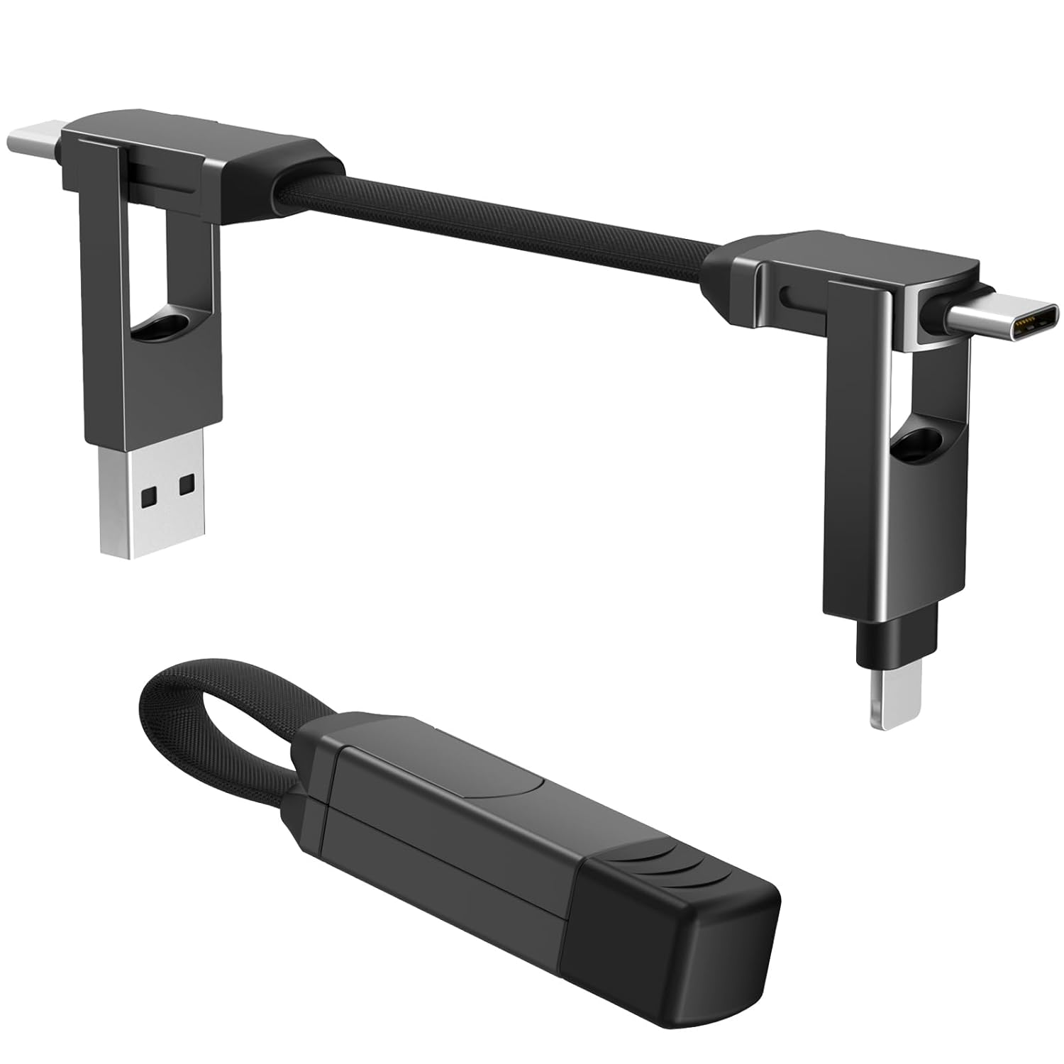 4-in-1 Magnetic Charging Cable Keychain for Phone 9