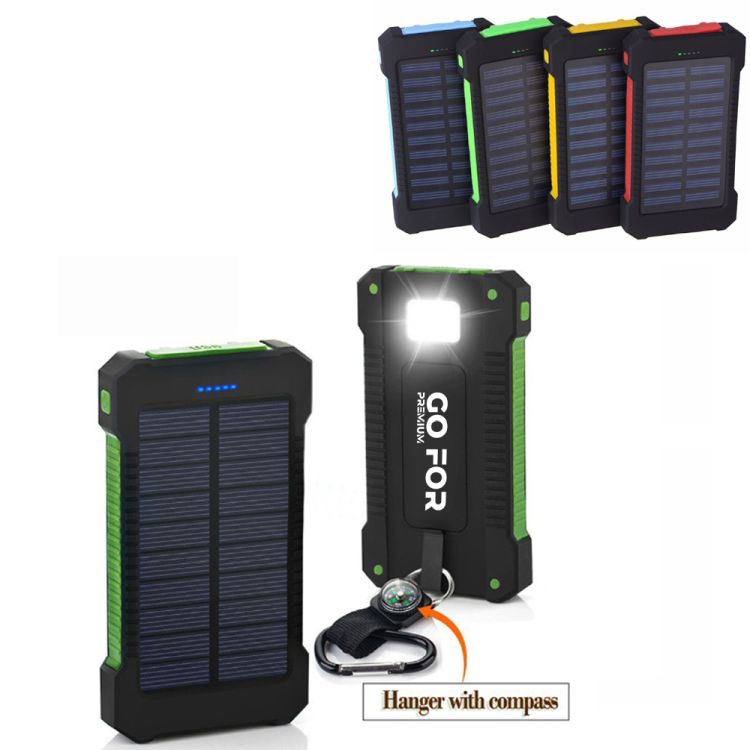 10000mAh Solar Power Bank with Flashlight 3