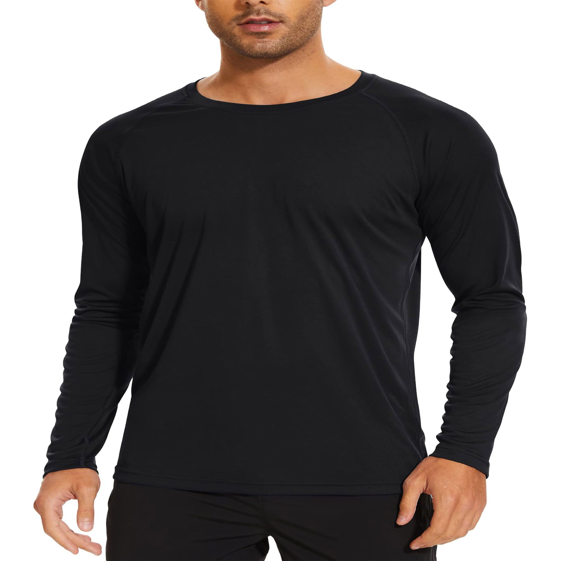 Men's Long Sleeve Ice Silk T-Shirt 9
