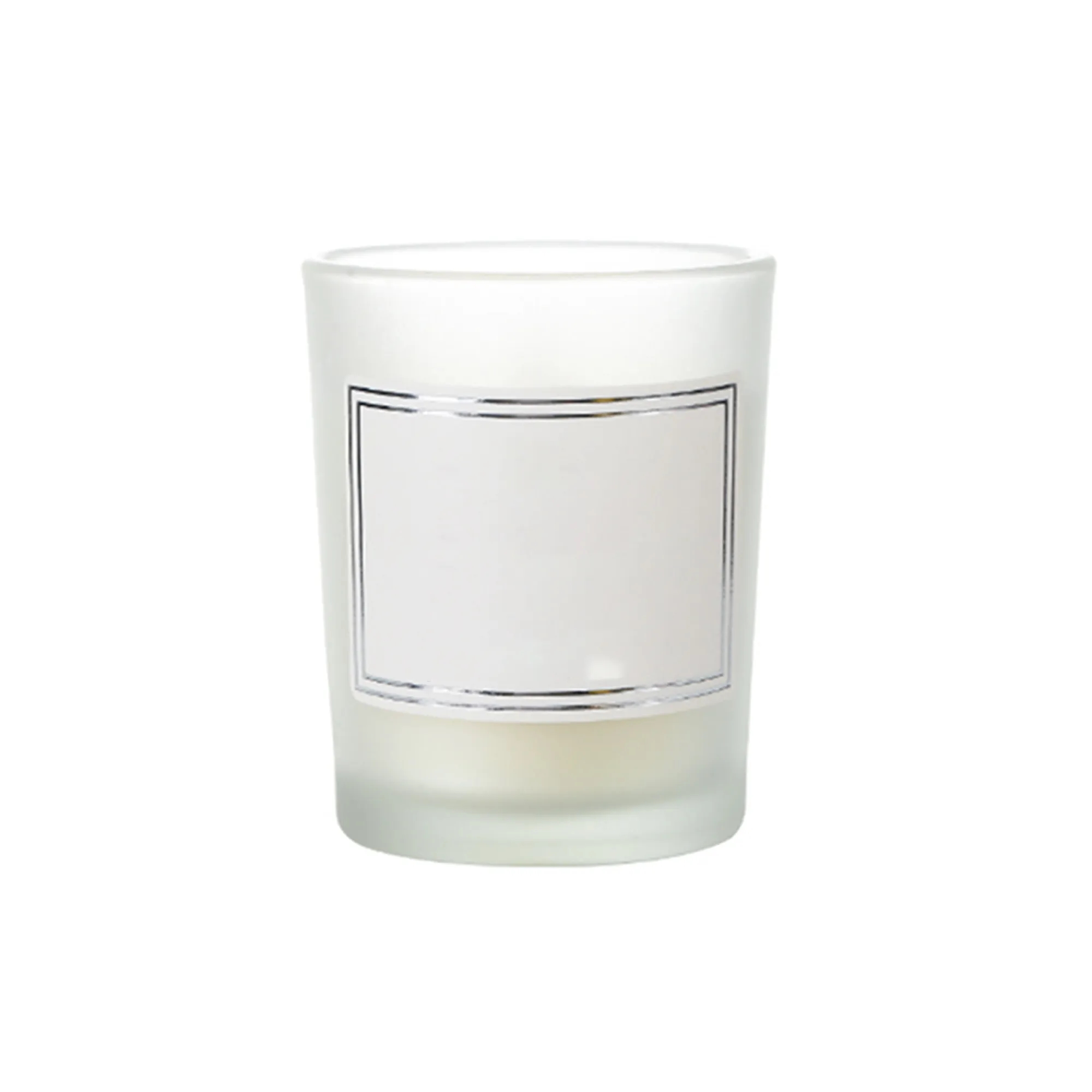 MOQ50 Plant Scented Soy Wax Candle Frosted Glass 6