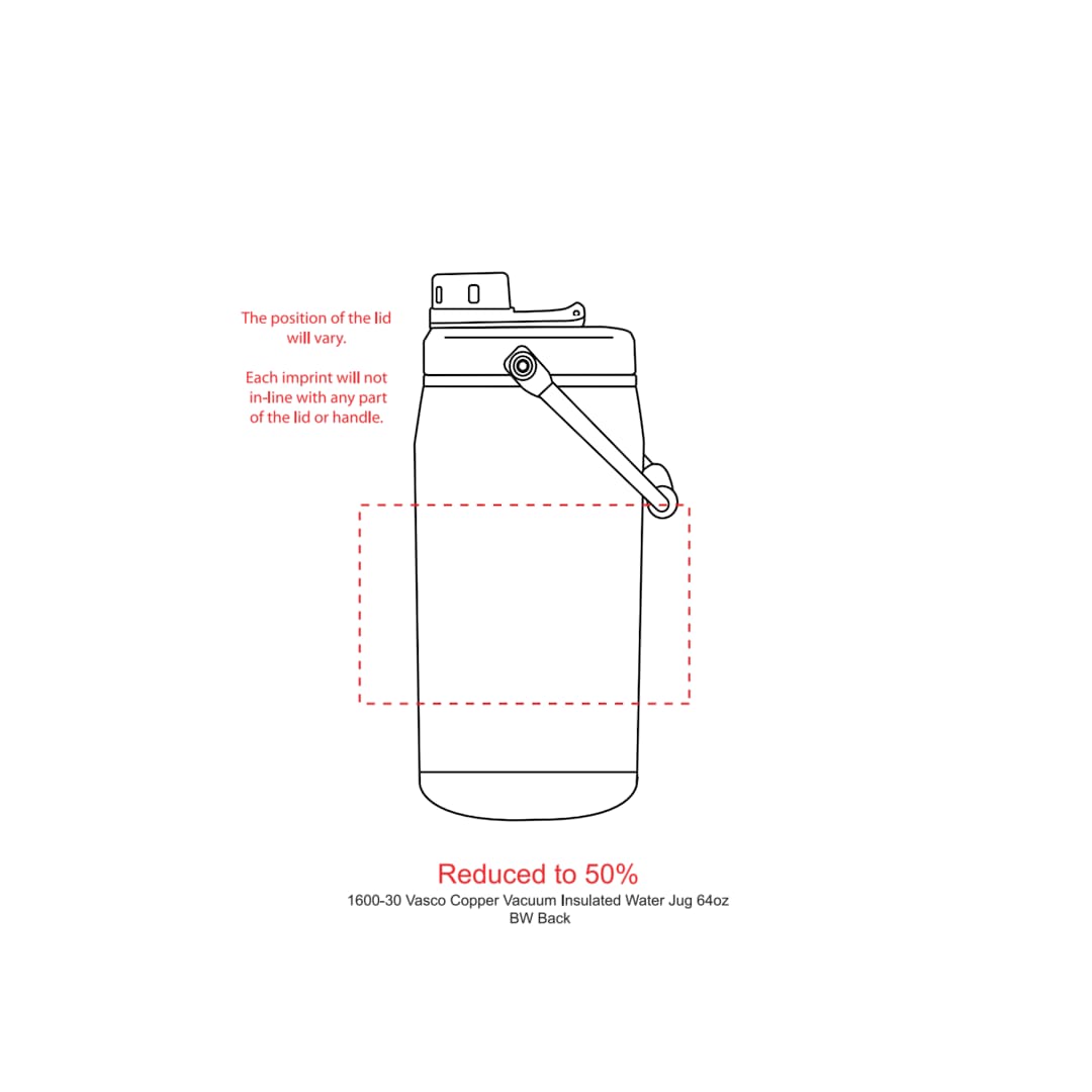 Vasco Copper Vacuum Insulated Water Jug 64oz 21