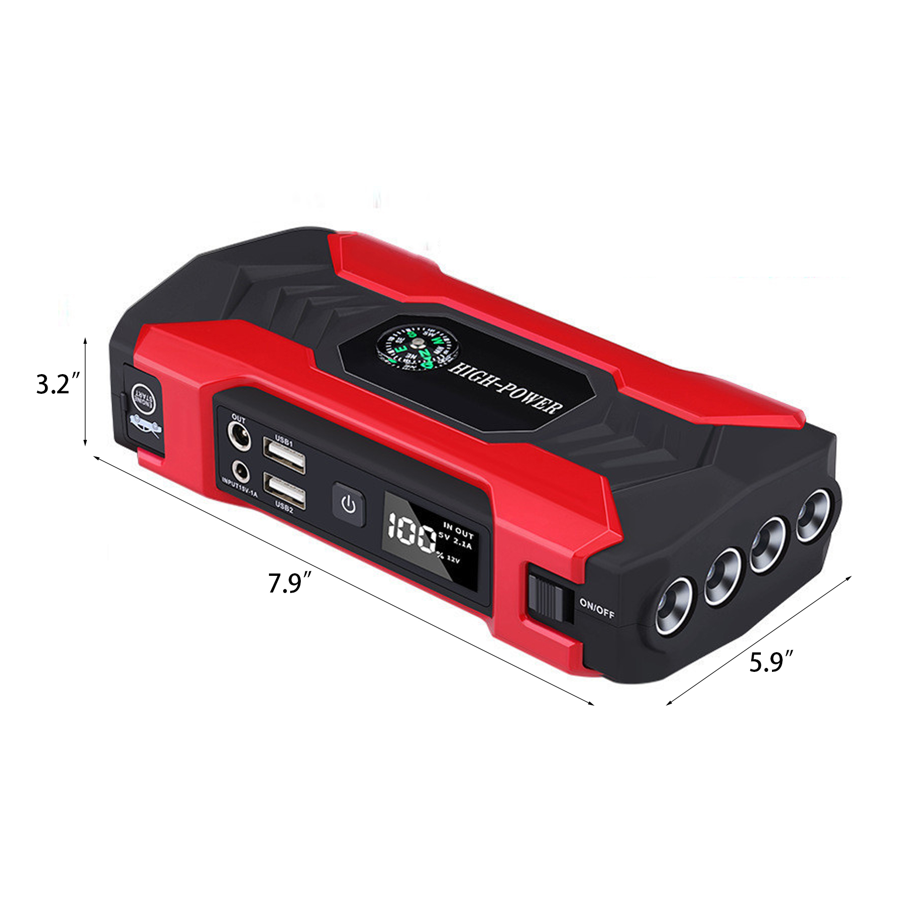 Tagital Portable Mini Slim 20000mAh Car Jump Starter 3