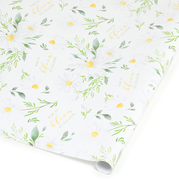 Delectable Daises Personalized Wrapping Paper Roll 3