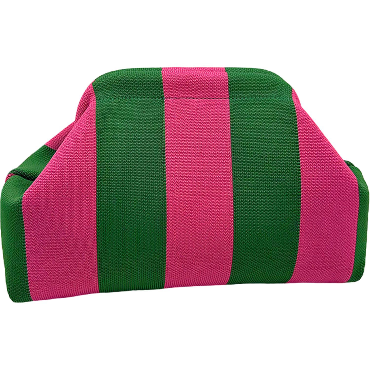 Women Polyester Cloud Striped Print Clutch Purse 12