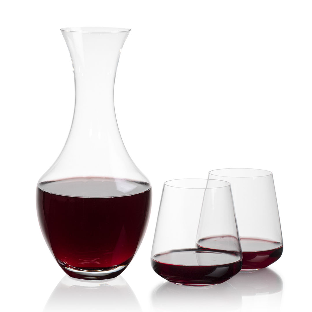 Oldham Carafe & Breckland Stemless Wine 6
