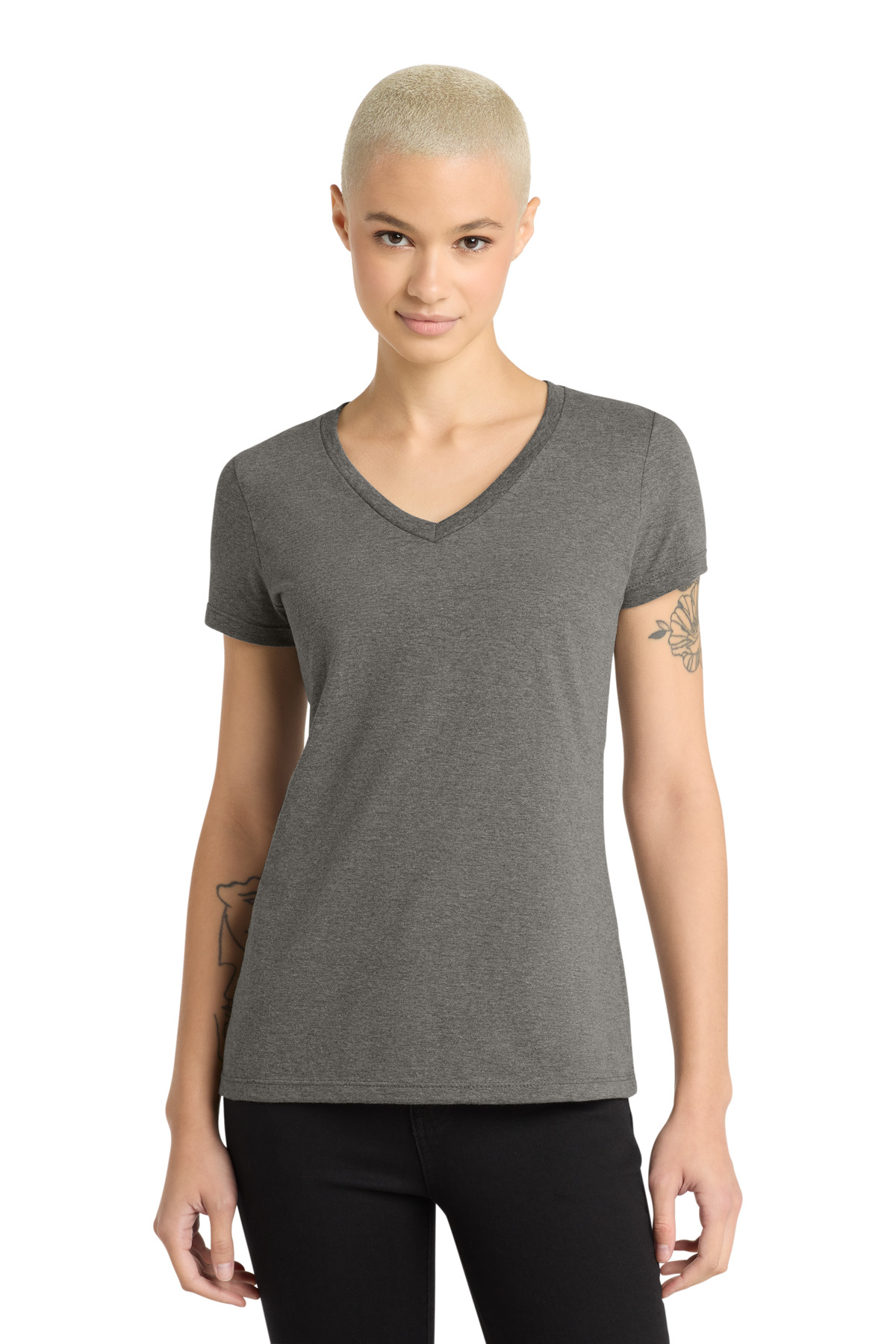 District - Women's Perfect Weight V-Neck Tee. DM1170L 19