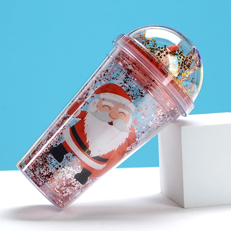 Custom Transparent Christmas Straw Tumbler 3