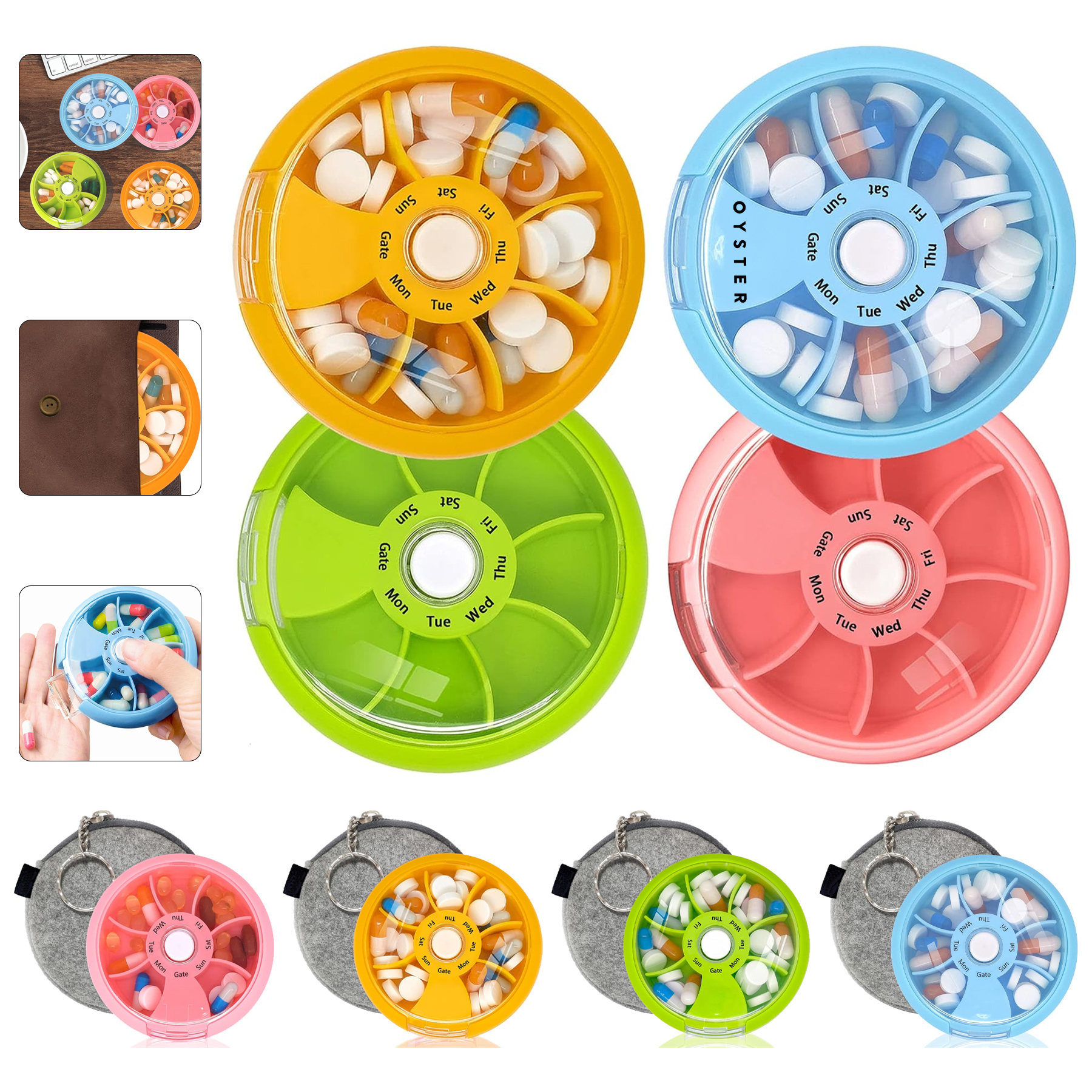 7 Compartments Weekly Pill Organizer 1