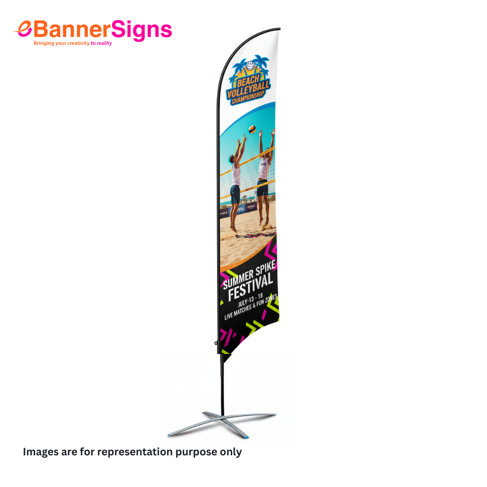 Concave Flag with Cross Base 3
