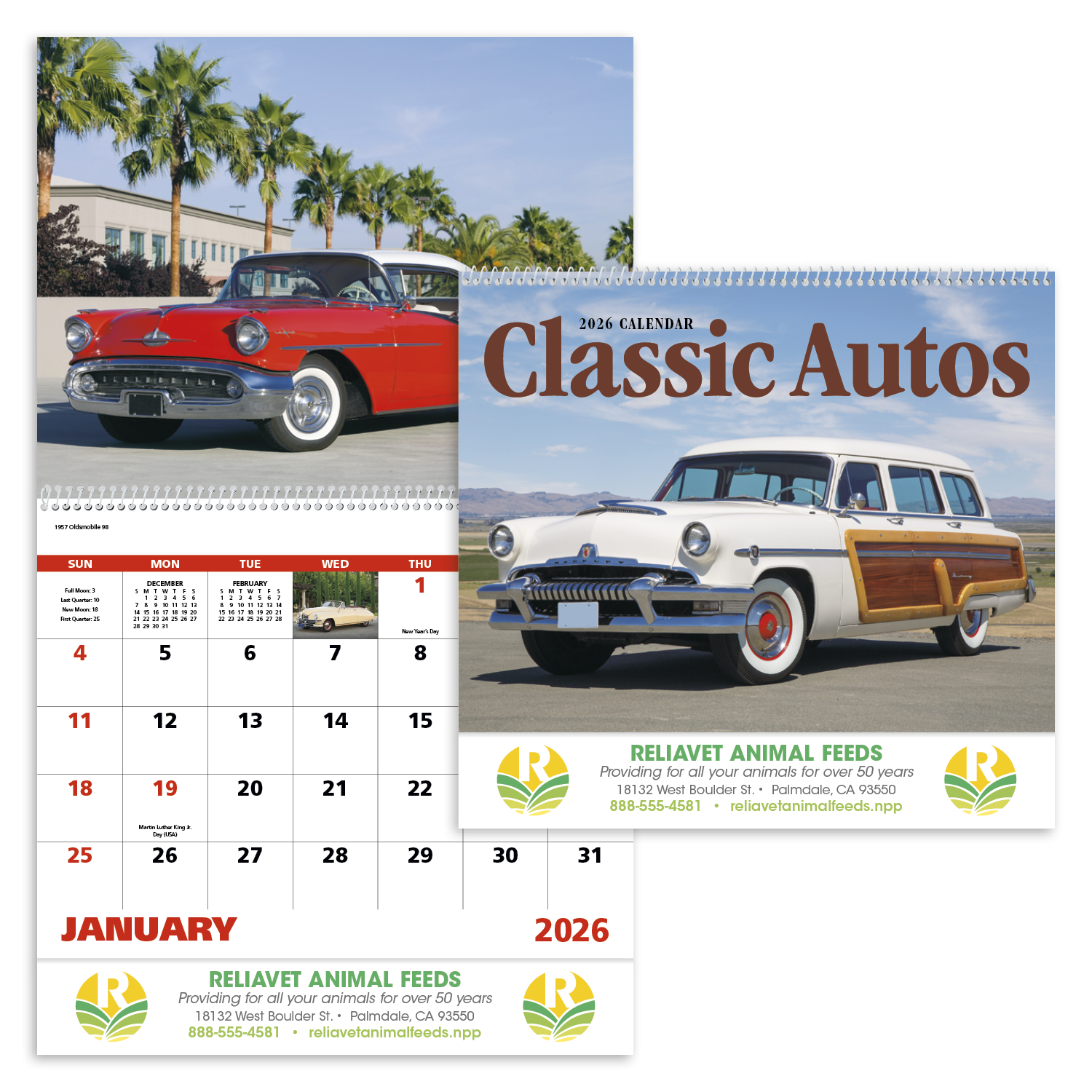 Good Value™ Classic Autos - Spiral Calendar 22