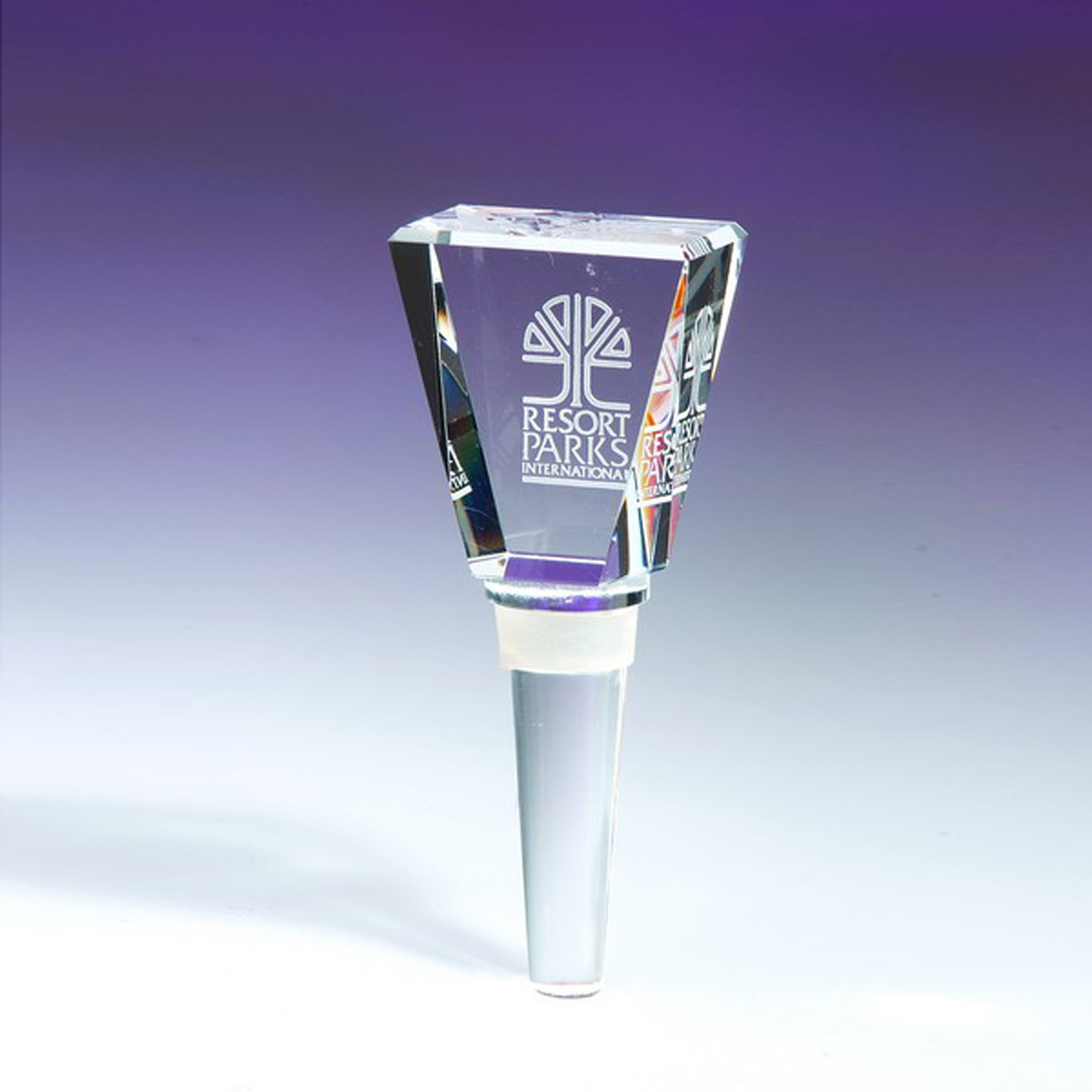 4" Award- Awards, Trophy,Trapezoid Shaped Wine Bottle Stopper_D520CA 4