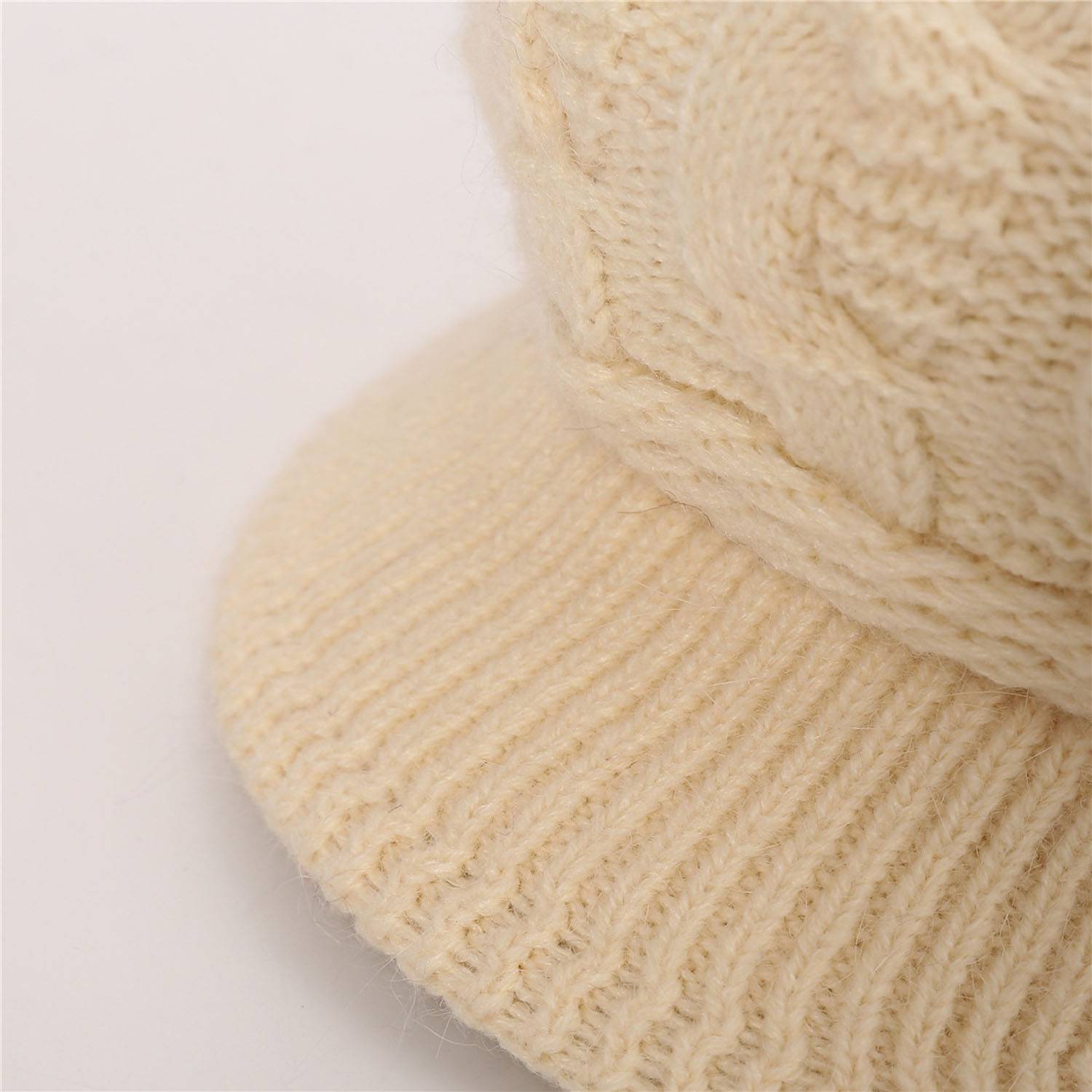 Women's Winter Warm Loose Knit Hat - With Brim" 3