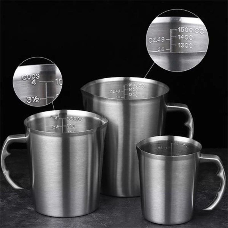 304 Thick Stainless Steel Measuring Cup With Scale 3