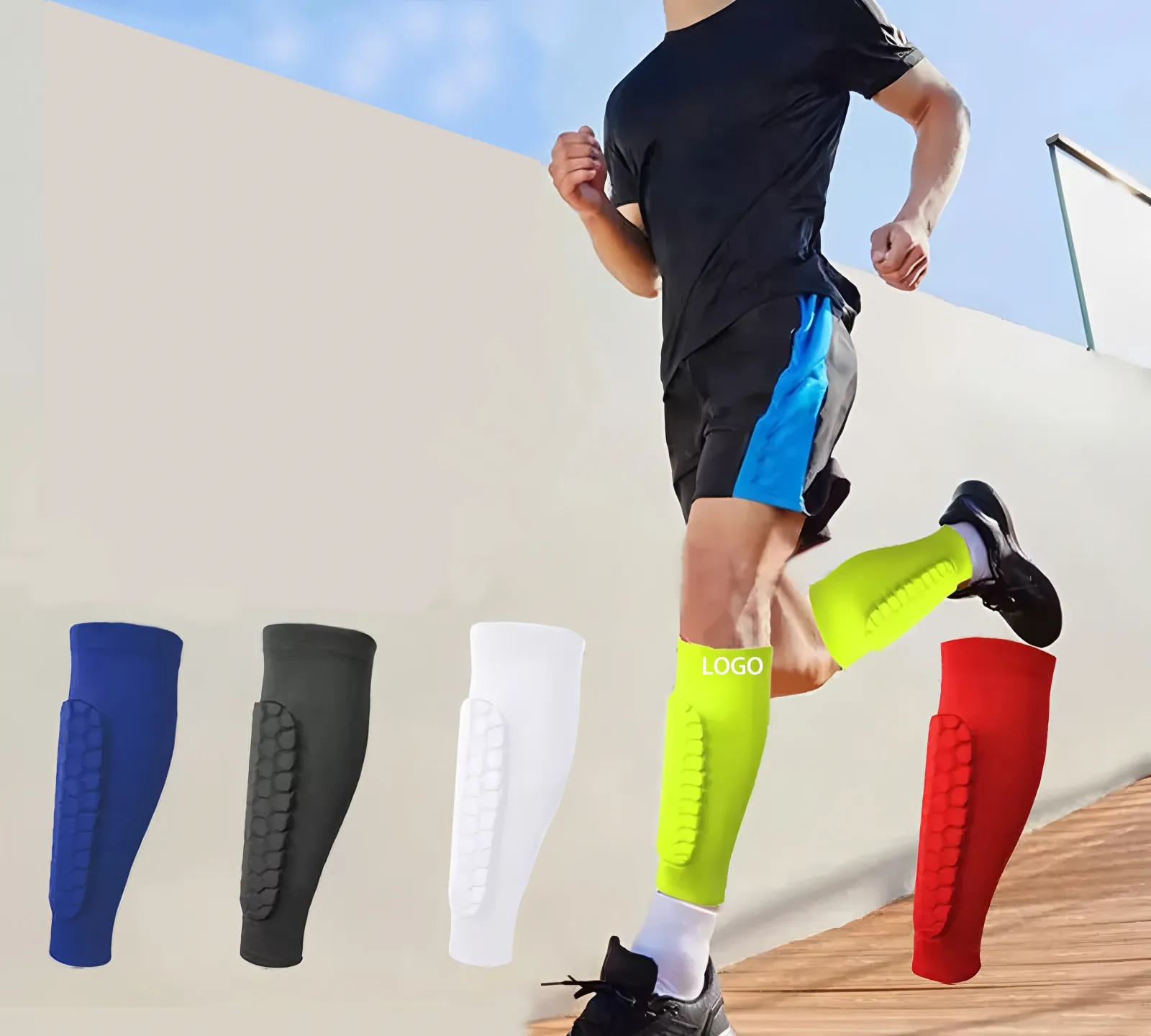 Soccer Shin Guards with Compression Sleeves 4