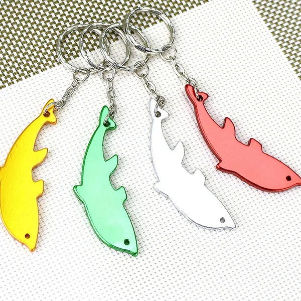 Customized Dolphin Shape Bottle Opener Keychains 3