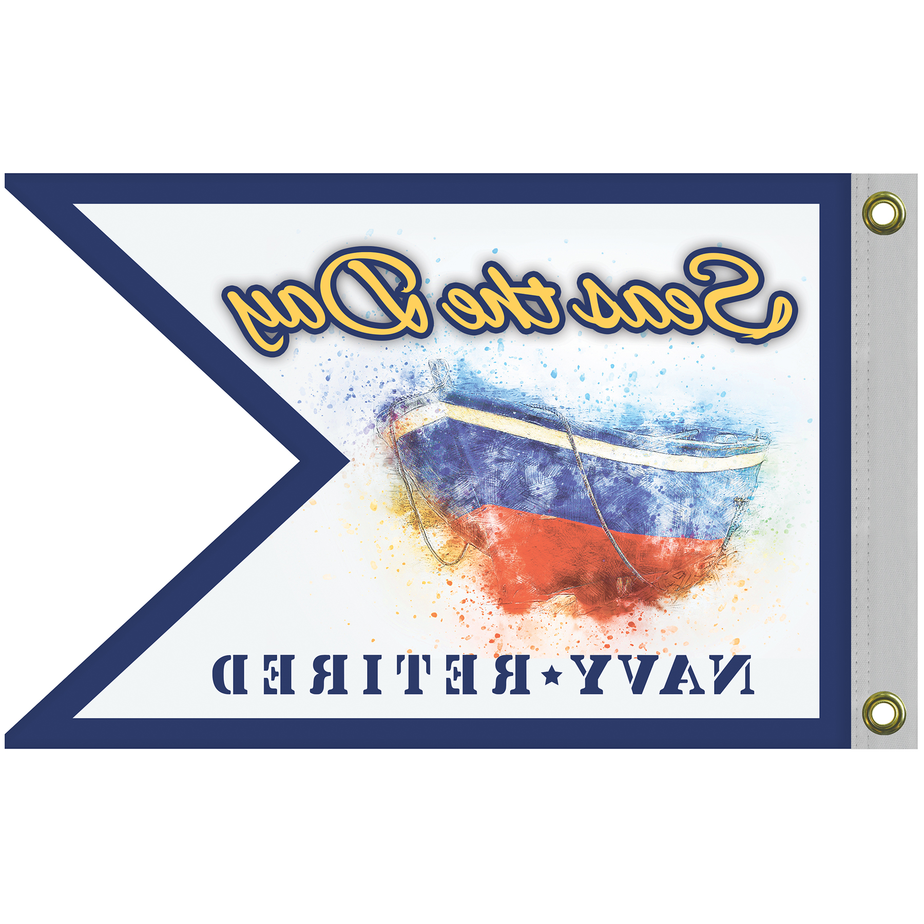 Single Reverse Knitted Polyester Guidon Boat Flag (16"x24") 5