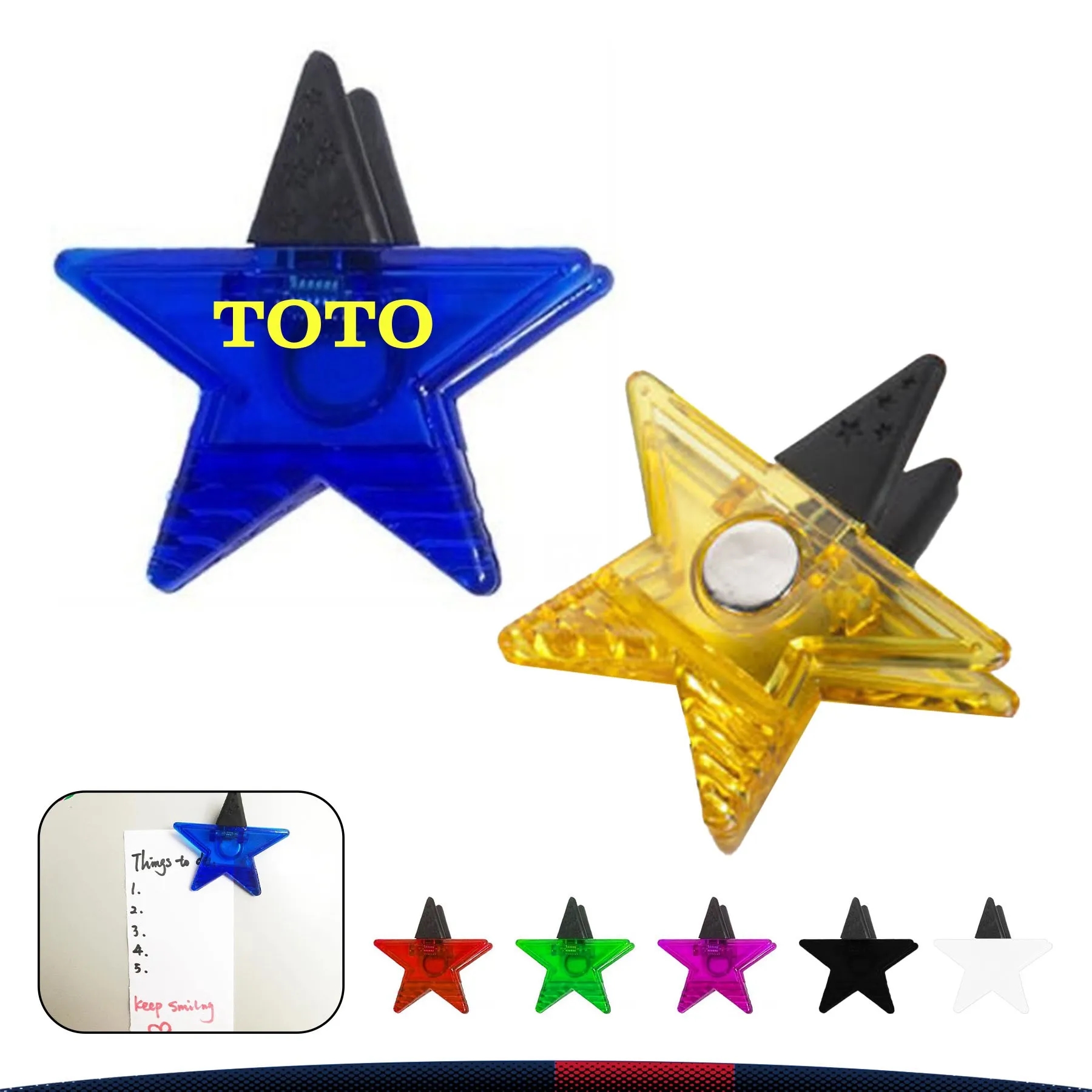Jumbo Size Star Magnetic Memo Clip w/Strong Grip 5