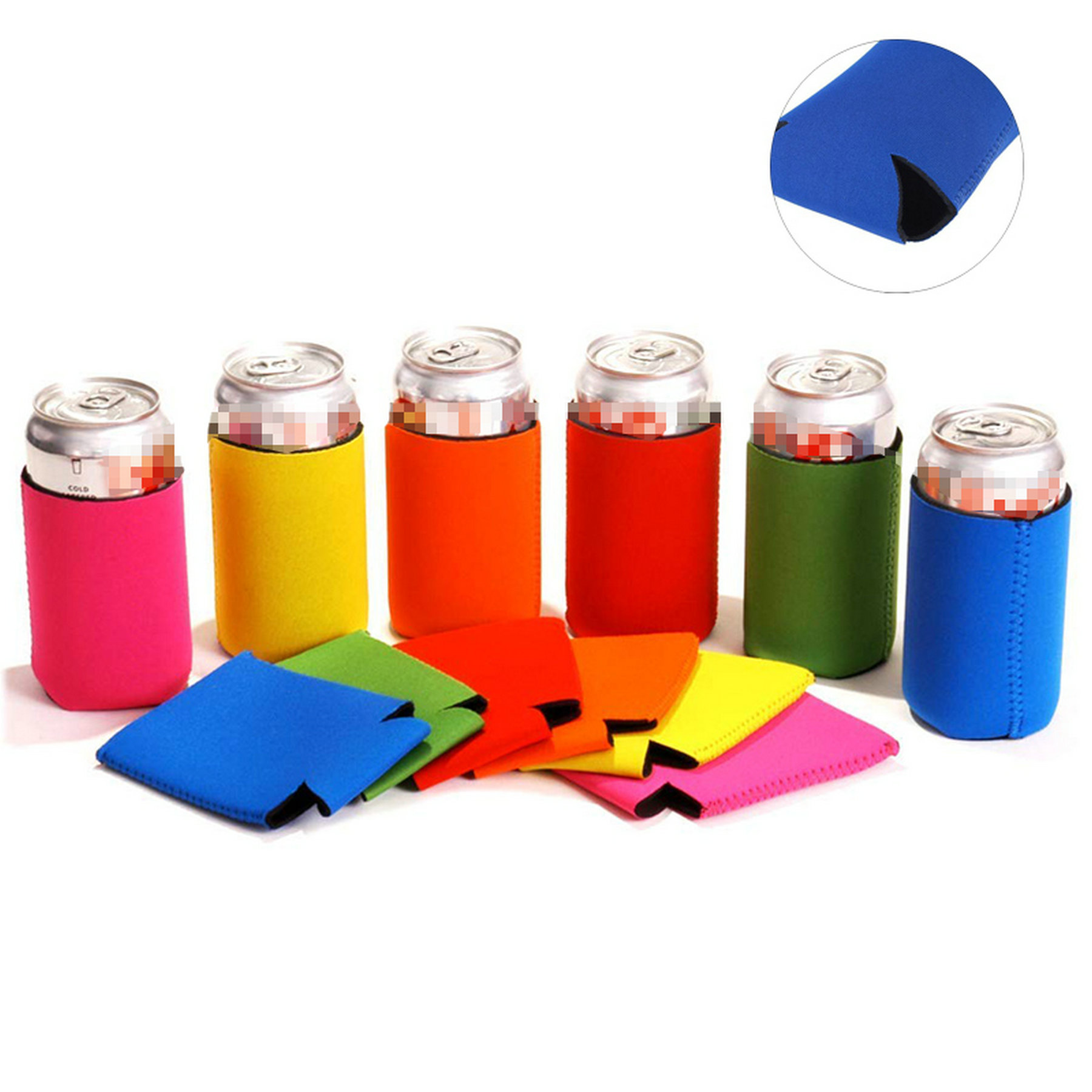 Collapsible Beverages Can Cooler Cover for Standard 16 OZ, custom koozie with logo imprint 2