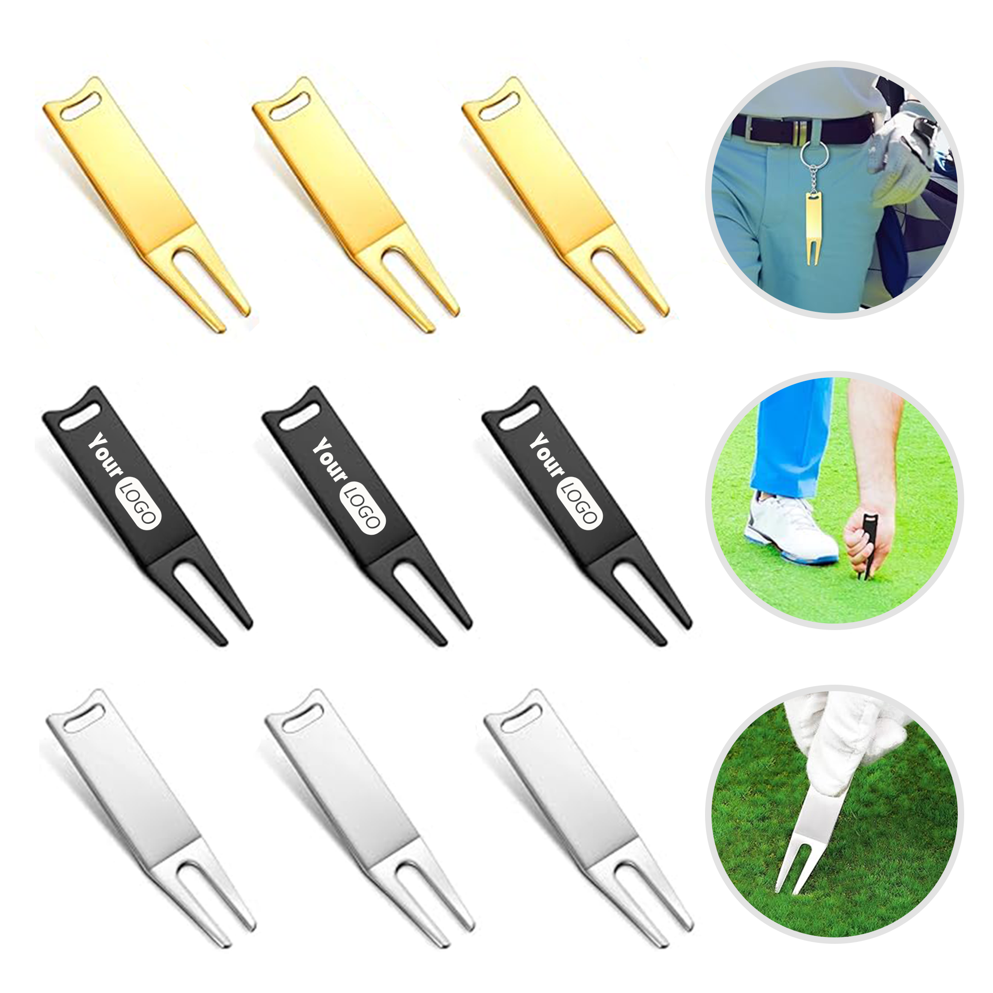 Portable Golf Green Divot Fork 1