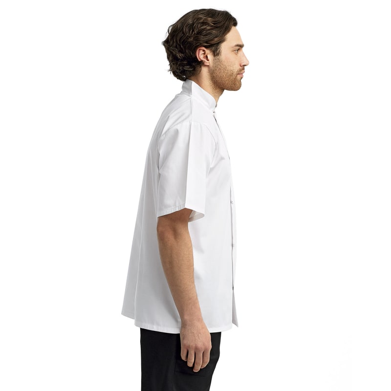 Artisan Collection By Reprime Unisex Studded Front Short-Sleeve Chef's Jacket 10