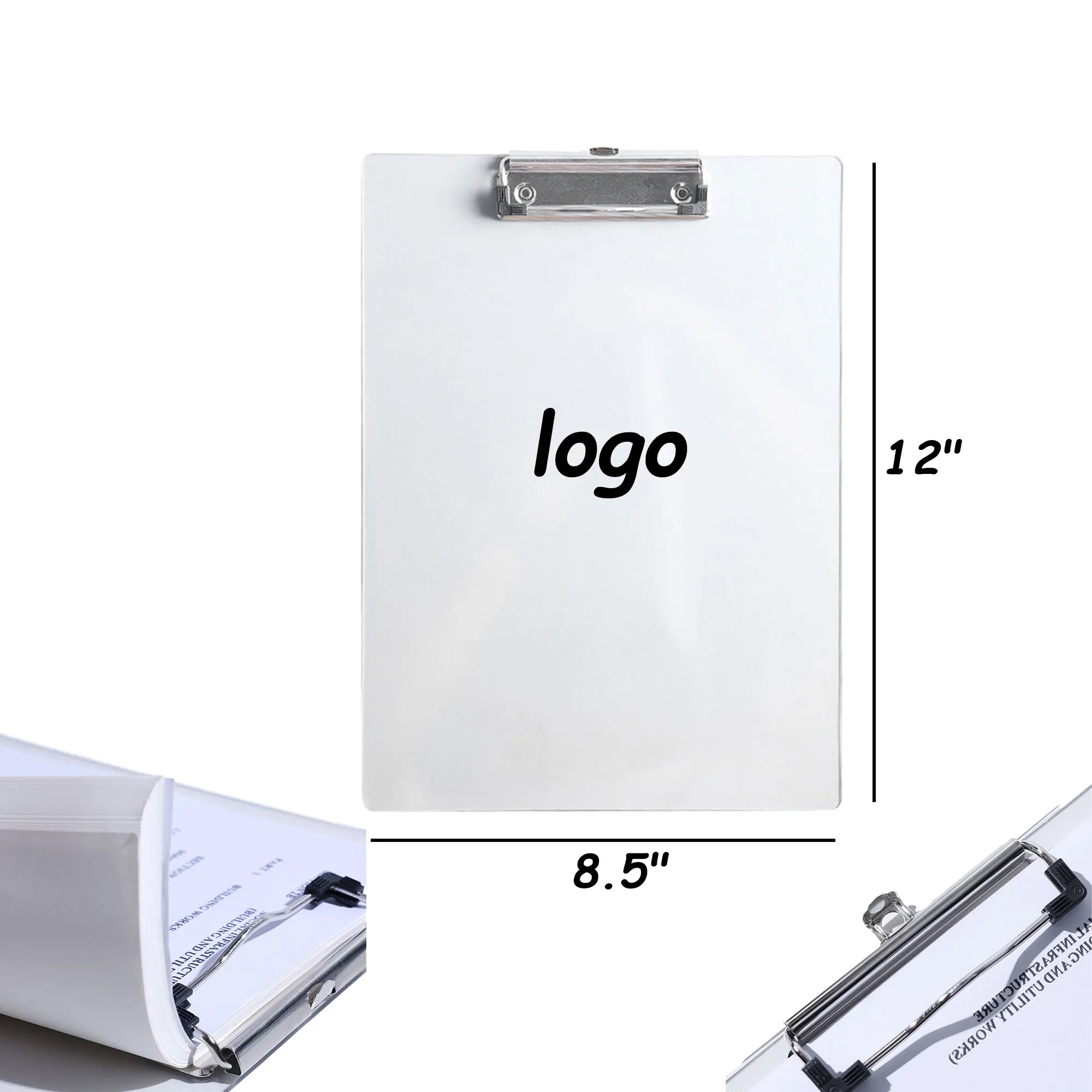 MOQ 10 Transparent Acrylic A4 Folder Portable Writing Board 5