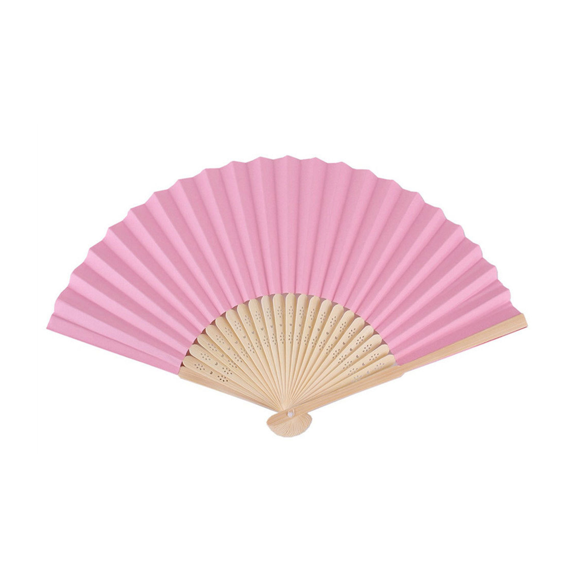 Traditional Style Folding Paper Fan With Bamboo Handle 9