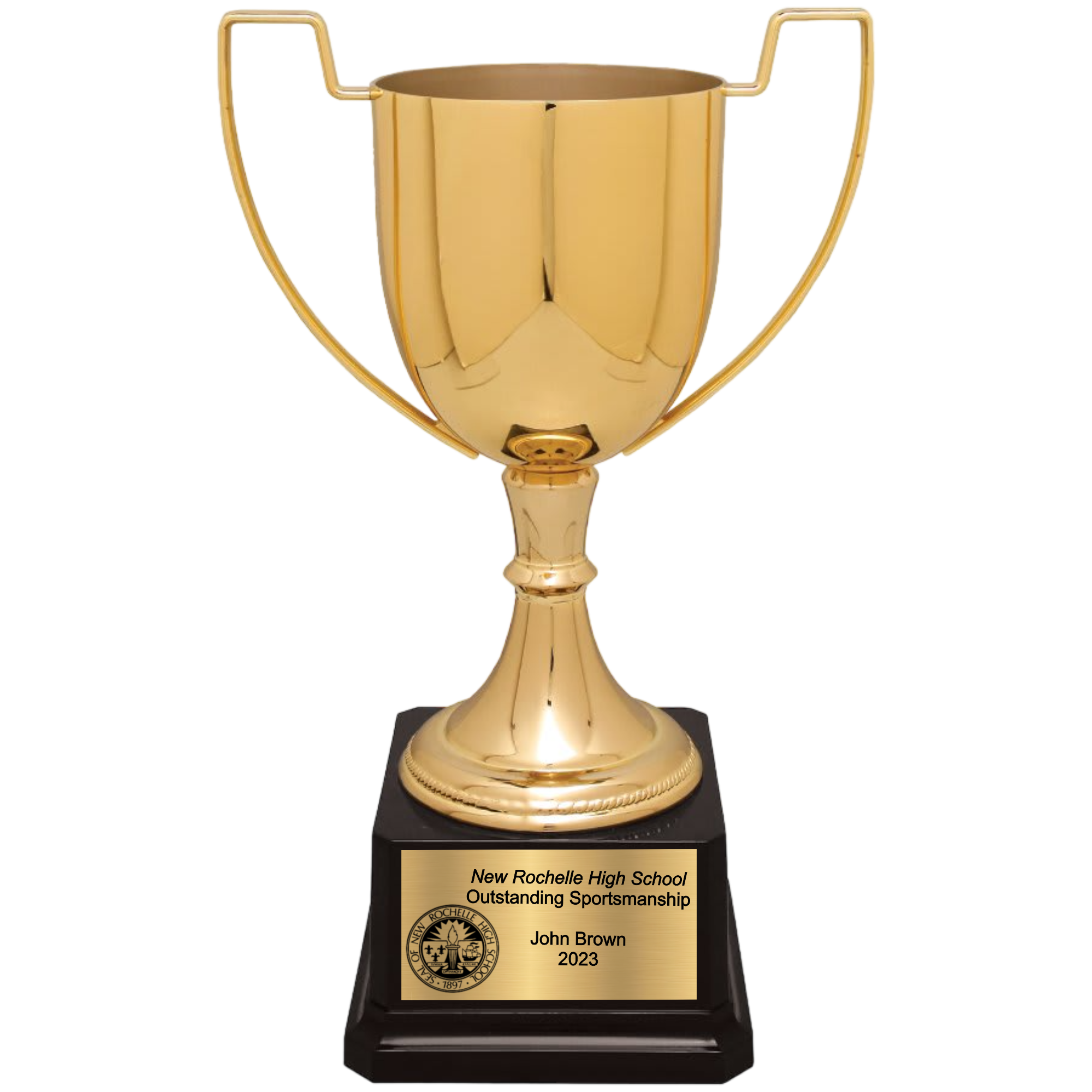 10 1/2" Completed Zinc Cup Trophy on Plastic Base 6