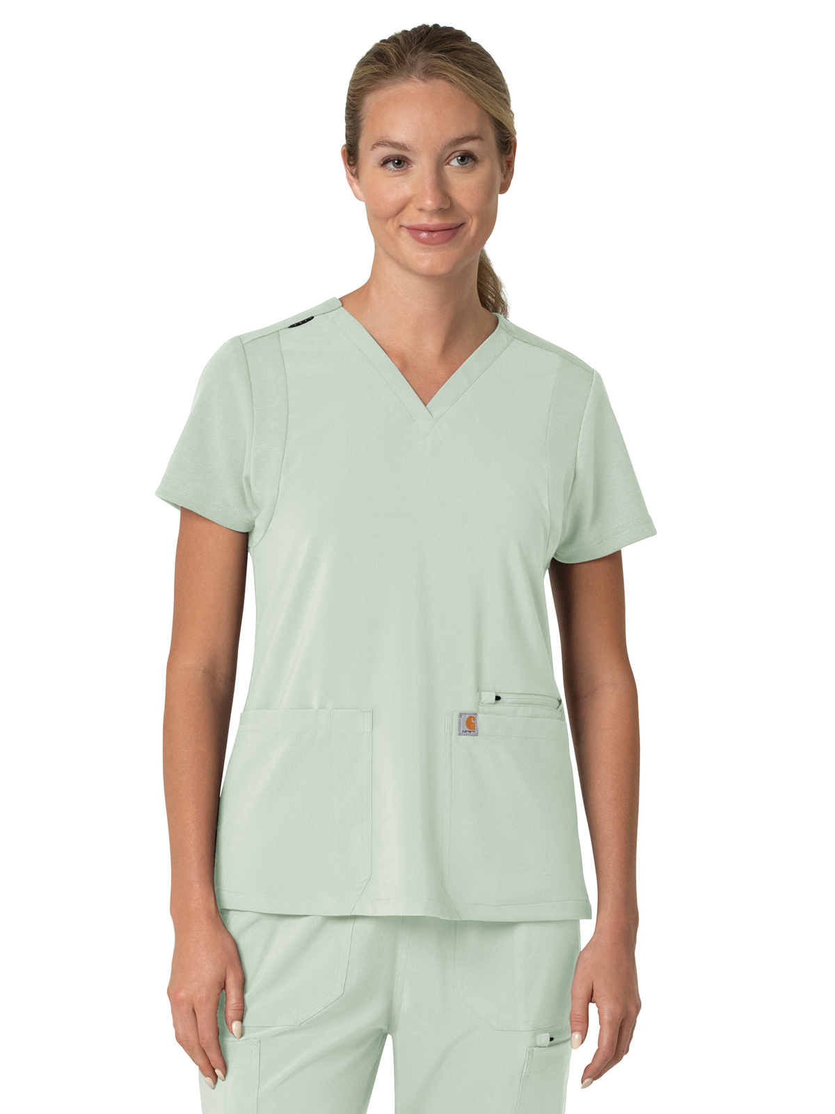 Carhartt Scrubs - Force Cross-Flex - Women's Three-Pocket Flex Panel V-Neck Top 56