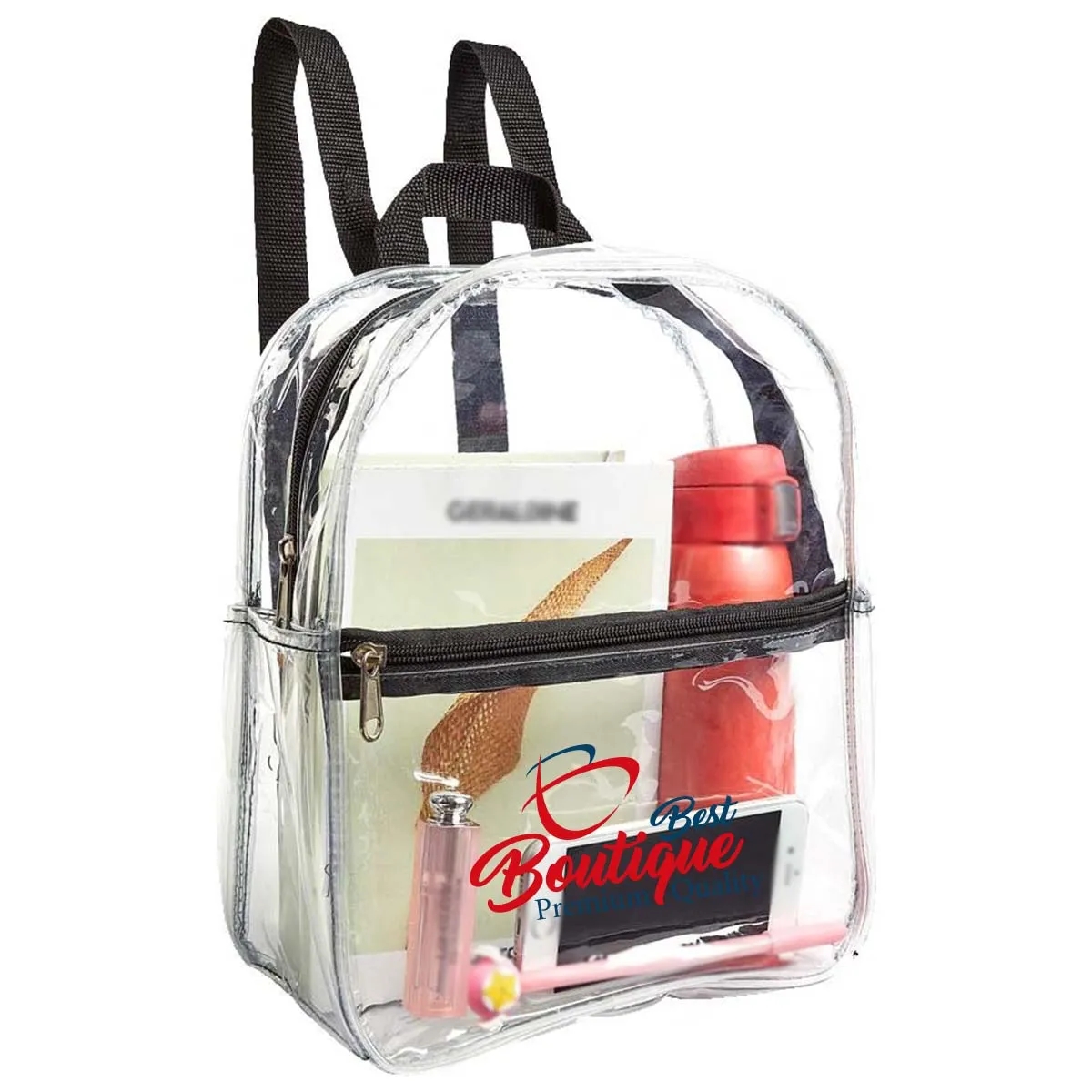 Unisex Stadium Approved Heavy Duty PVC Clear Mini Backpack 7