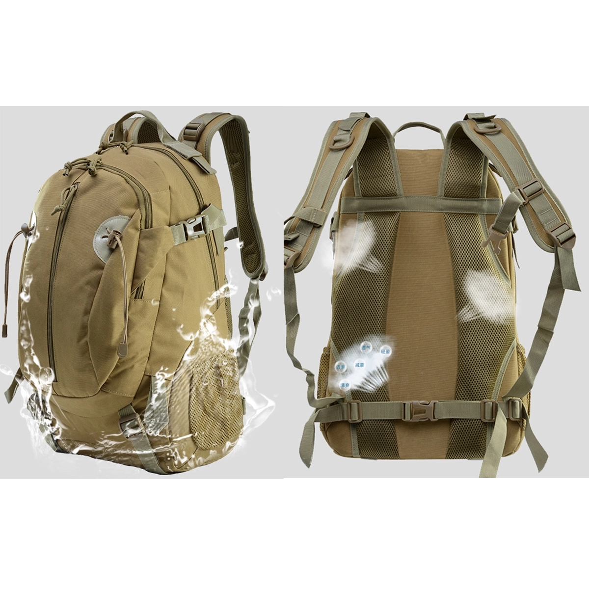 30L Hiking Backpack Outdoor Travel Camp Day Pack Men Women 6