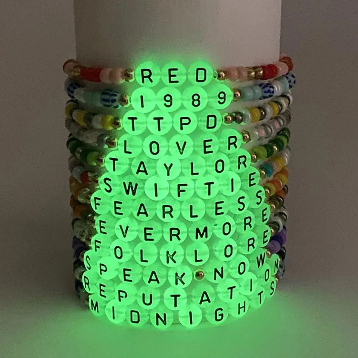 Soft clay color mixing handmade beaded elastic bracelet 2