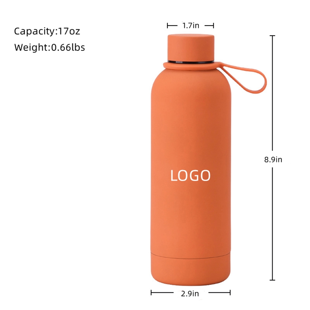Portable Frosted Insulated Stainless Steel Water Bottle 3