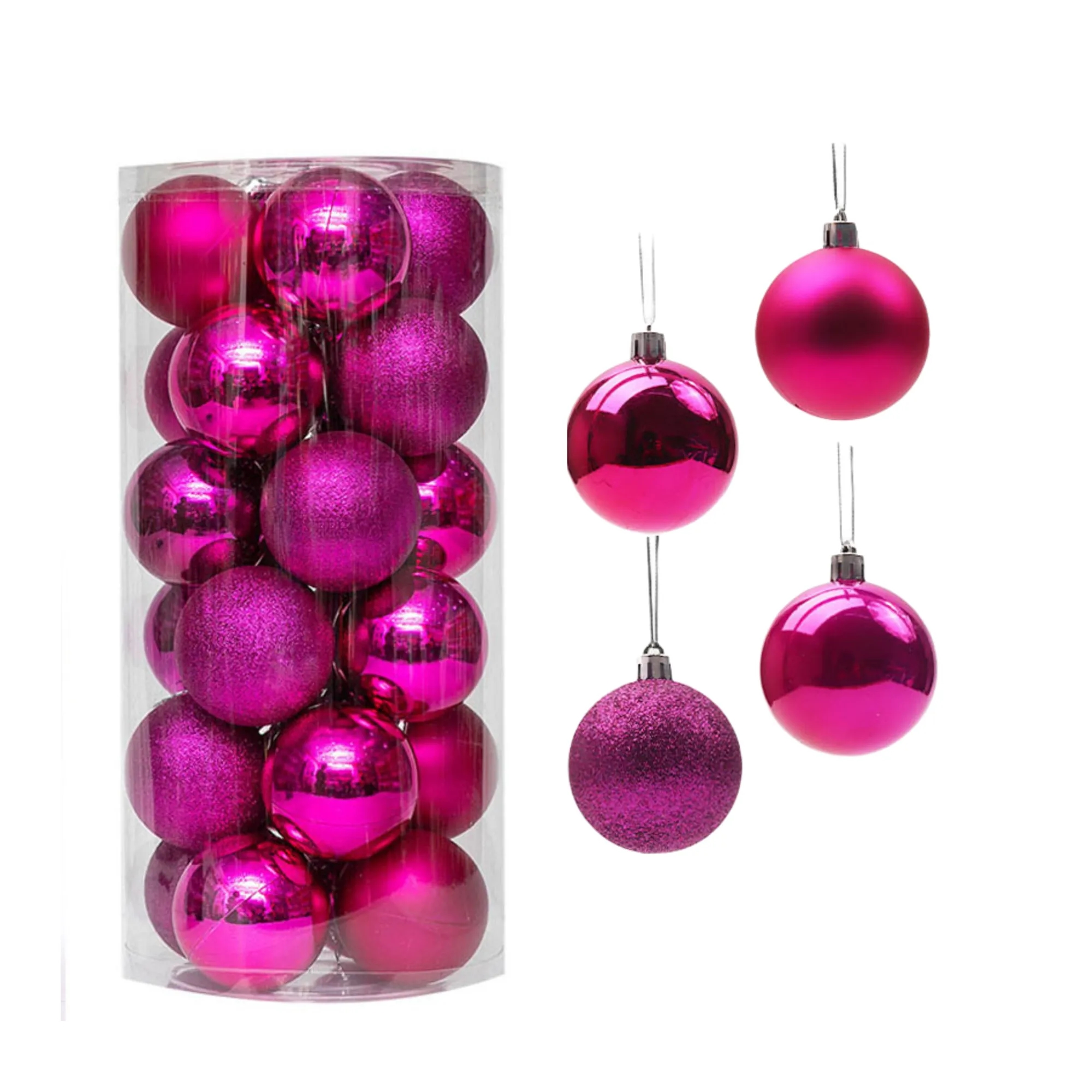 24PCS 1.57" Christmas Ball Ornaments for Decorations 11
