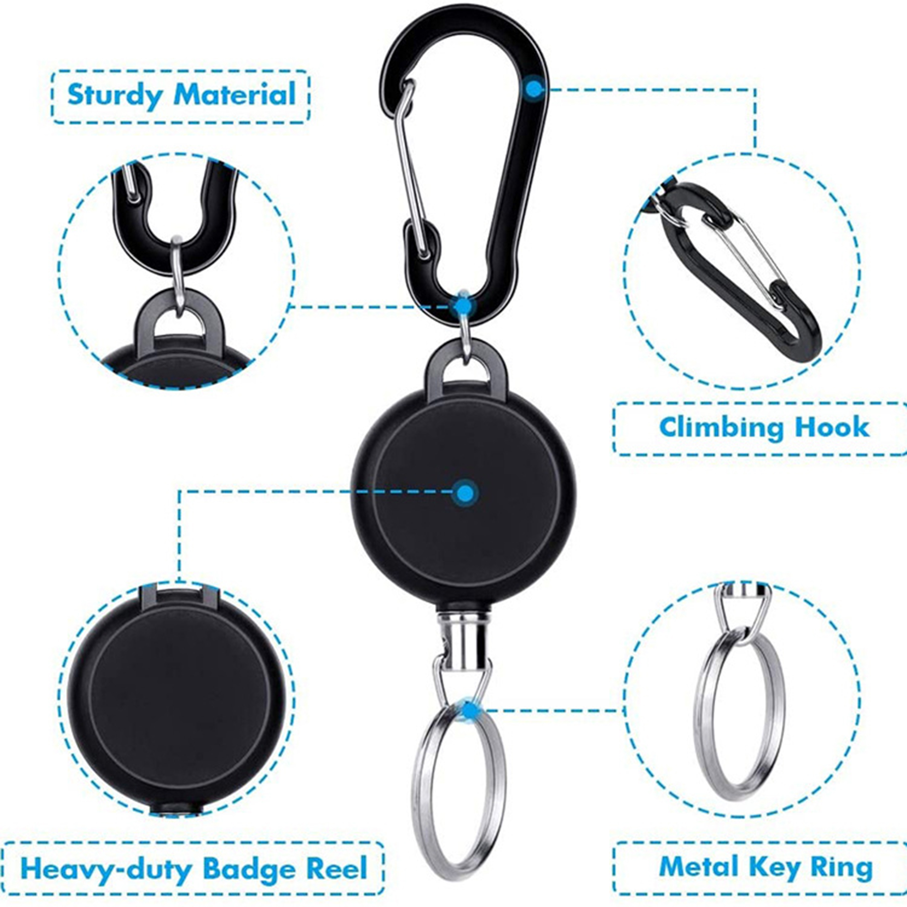 Retractable Buckle with Keychain 4