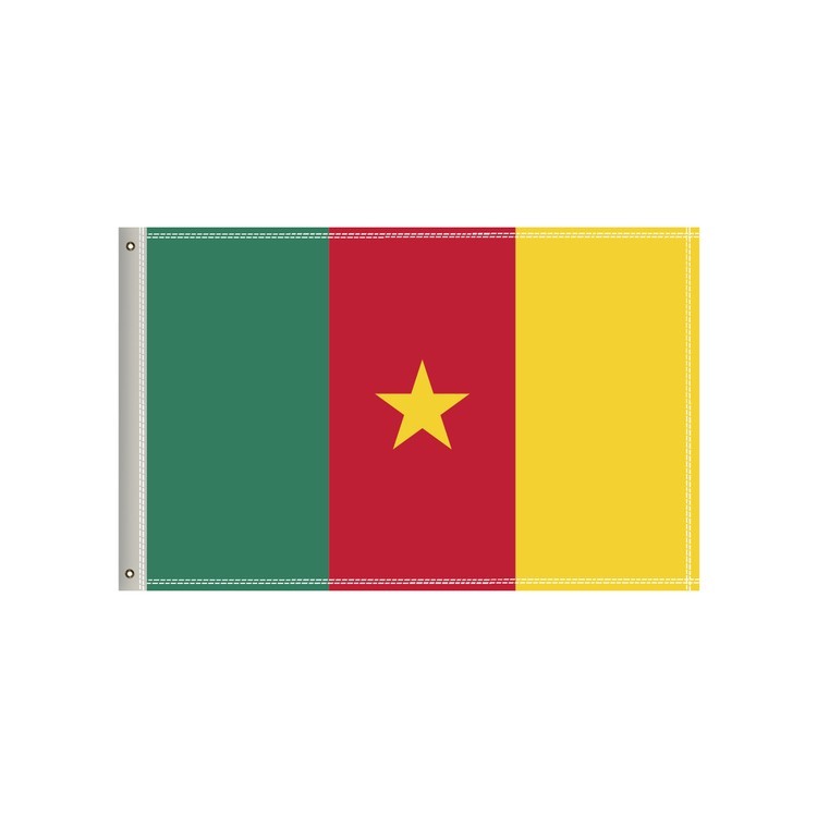 National Flag, Cameroon, Double-Sided - 36"W x 24"H 1