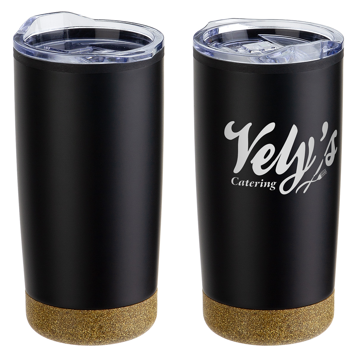 York 20 oz Stainless Steel/Polypropylene Tumbler with Cork Base 24