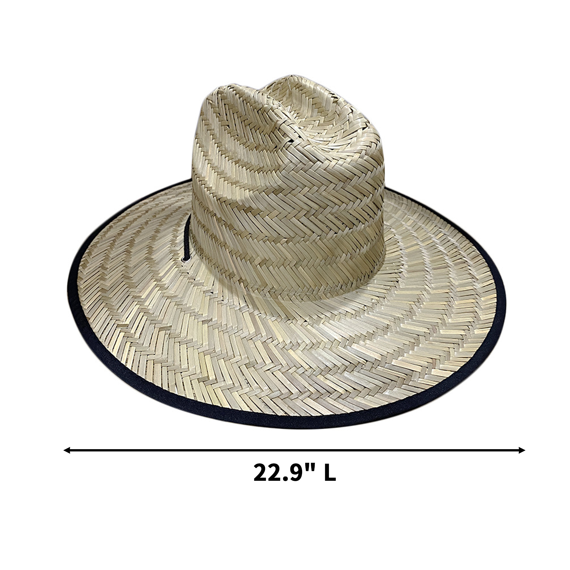 Straw Sun Hat With Lifeguard Patch 22.9" Jacquard 2