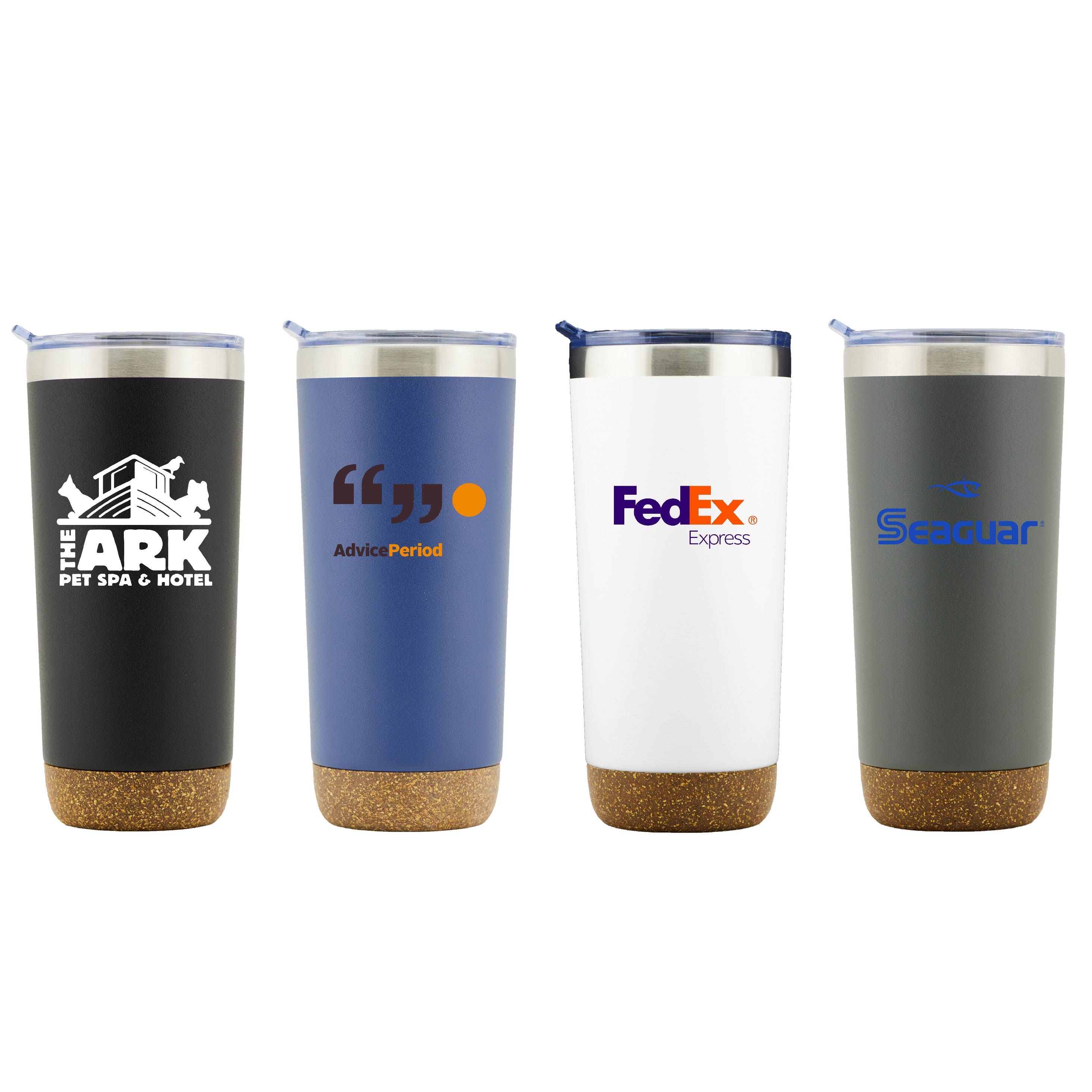 Marin 22 Oz. Double Wall SS VI Tumbler w/Cork Bottom (Gray) 2
